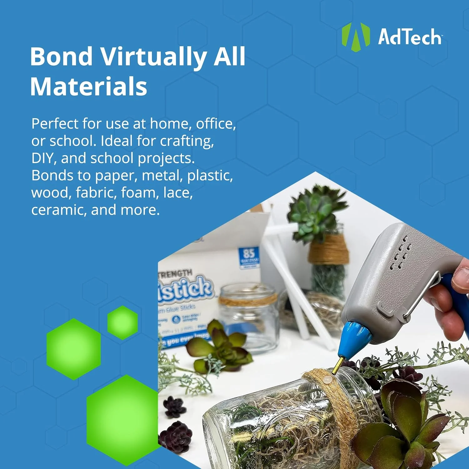 چسب حرارتی بزرگ AdTech 252-115-5 Premiere، 25.4 سانتی متر، سفید، 85 عدد