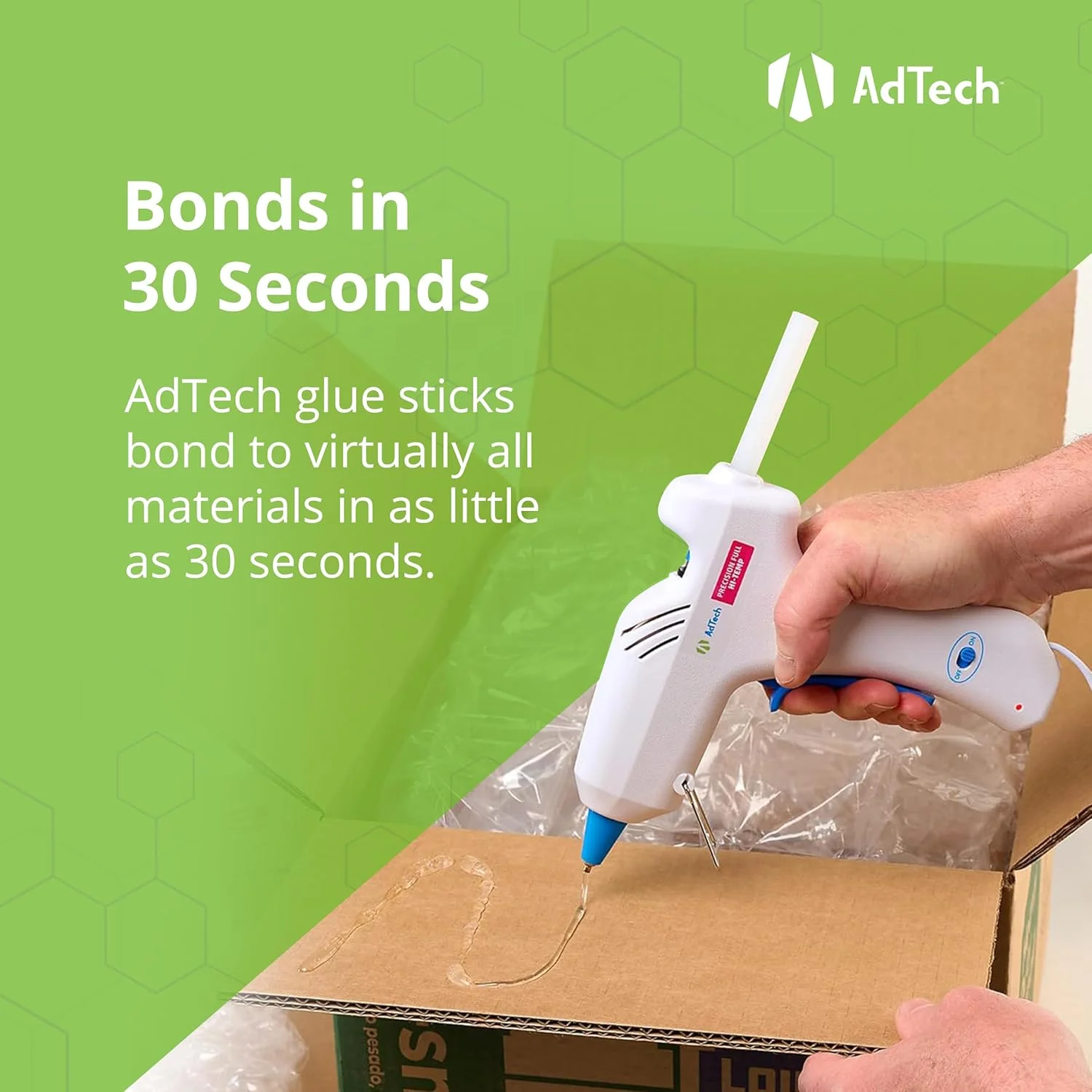 چسب حرارتی بزرگ AdTech 252-115-5 Premiere، 25.4 سانتی متر، سفید، 85 عدد