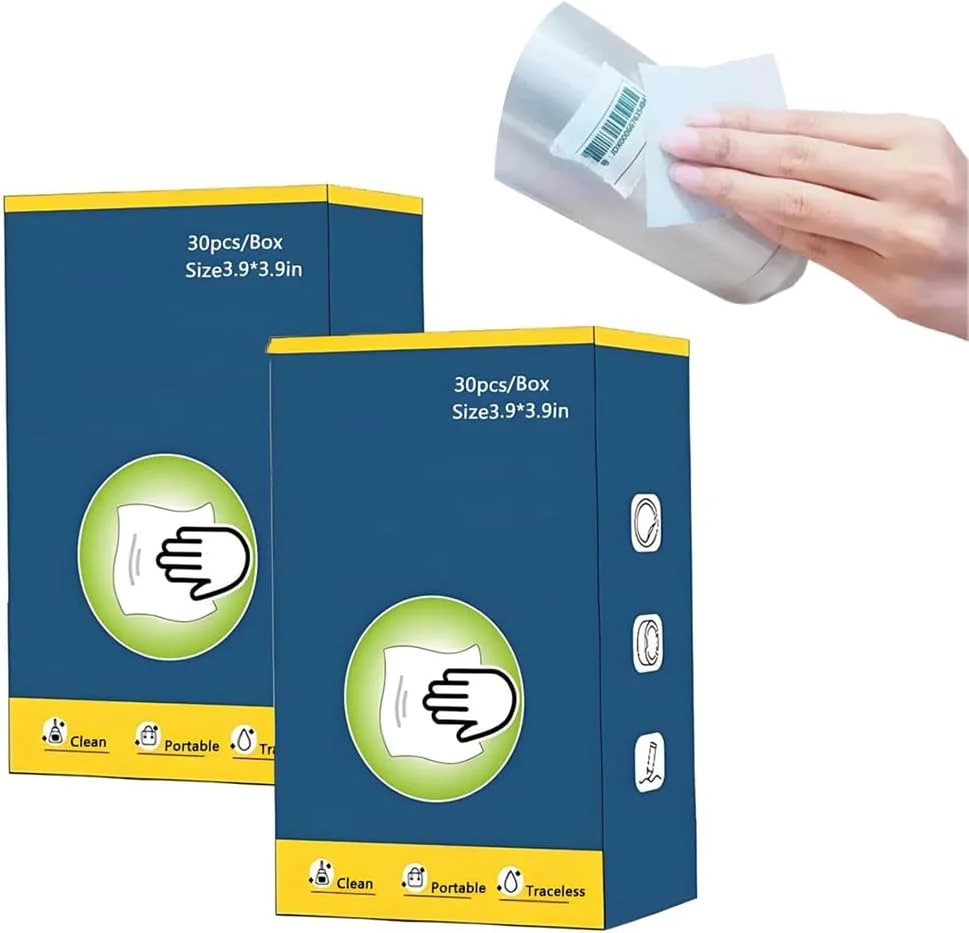 دستمال مرطوب پاک کننده چسب Azonee، 60 عدد - به طور ایمن برچسب ها، استیکرها، صمغ درخت، آدامس، چسب و موارد دیگر را پاک می کند، ایده آل برای خودرو، شیشه، فلز، پلاستیک و موارد دیگر (2 جعبه)