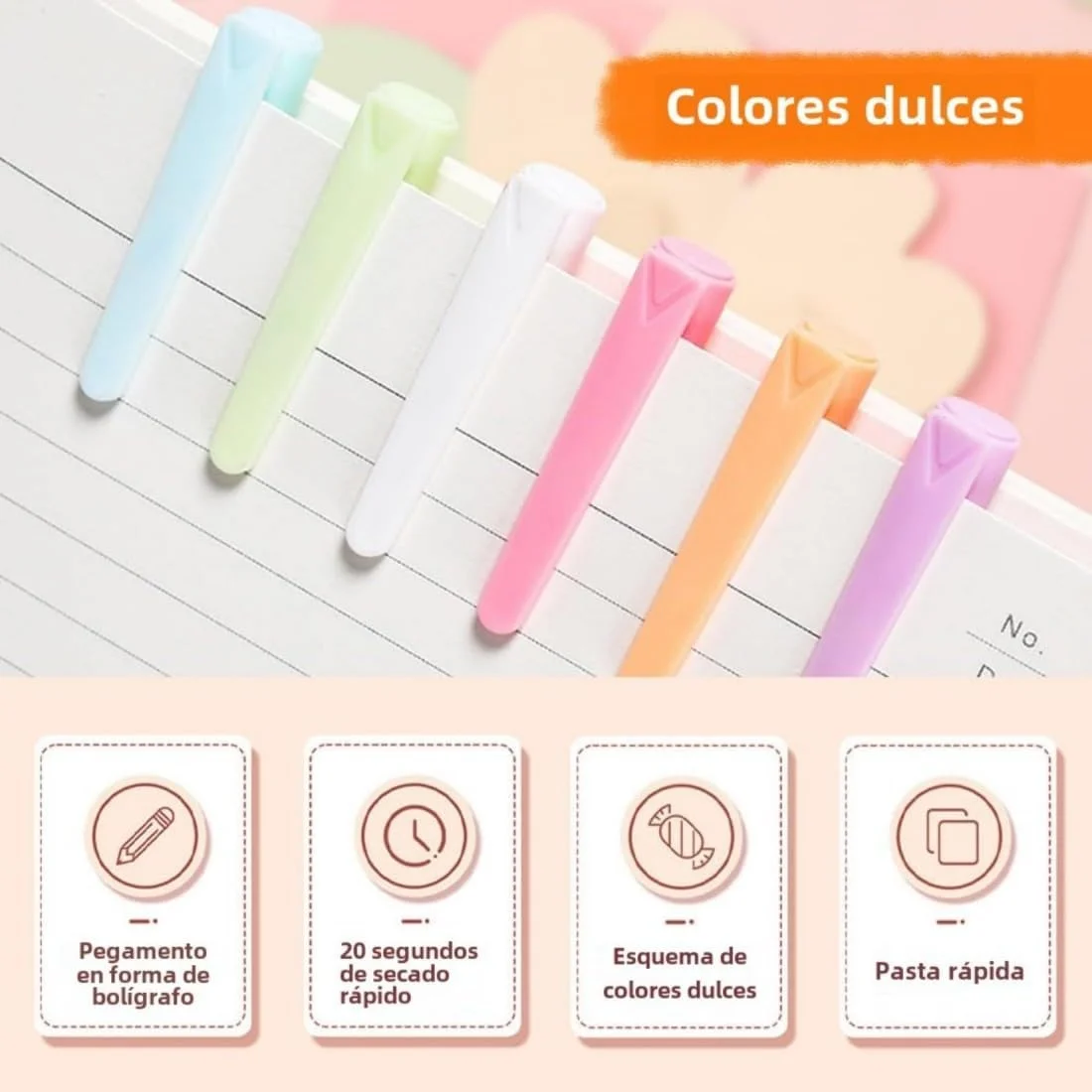 قلم چسب توپی، قلم چسب خشک‌شونده سریع برای اسکرپ‌بوک، 6 رنگ، دارای مخزن قابل تعویض، استفاده از چسب مانند نوشتن، کنترل آسان و دقیق، برای صنایع دستی کاغذی، کاردستی‌های دست‌ساز، لوازم مدرسه، اسکرپ‌بوک