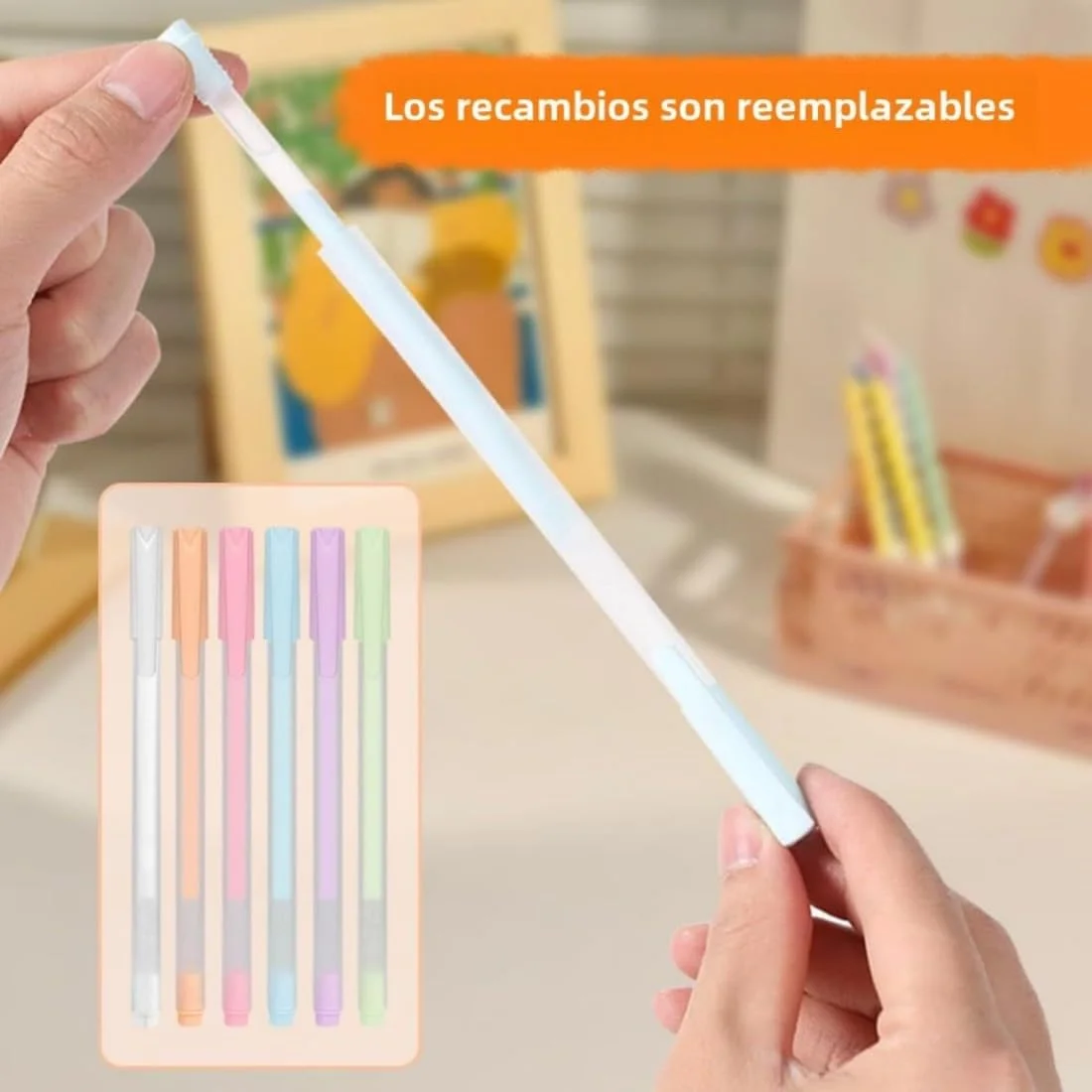 قلم چسب توپی، قلم چسب خشک‌شونده سریع برای اسکرپ‌بوک، 6 رنگ، دارای مخزن قابل تعویض، استفاده از چسب مانند نوشتن، کنترل آسان و دقیق، برای صنایع دستی کاغذی، کاردستی‌های دست‌ساز، لوازم مدرسه، اسکرپ‌بوک