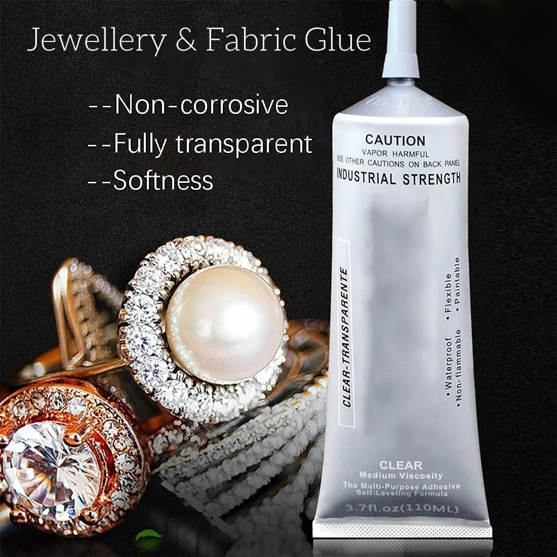 چسب پارچه آزونه برای لباس و پوشاک، چسب فوق العاده شفاف برای جواهرات، فلز، چرم، سرامیک، چوب و صنایع دستی، درزگیر نرم و شفاف برای پروژه های DIY (2 عدد 75 گرمی) چسب پارچه آزونه برای لباس و پوشاک، چسب فوق العاده شفاف برای جواهرات، فلز، چرم، سرامیک، چوب و صنایع دستی، درزگیر نرم و شفاف برای پروژه های DIY (2 عدد 75 گرمی)