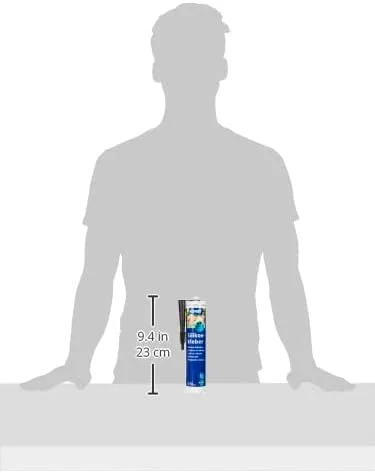 چسب سیلیکون آکواریوم HOBBY Aquaristik، کارتریج 310 میلی لیتری، سیلیکون بسیار الاستیک برای آکواریوم ها، سیلیکون مقاوم در برابر پیری و آب و هوا، چسب آکواریوم، مقاوم در برابر اشعه ماوراء بنفش و دما، مشکی