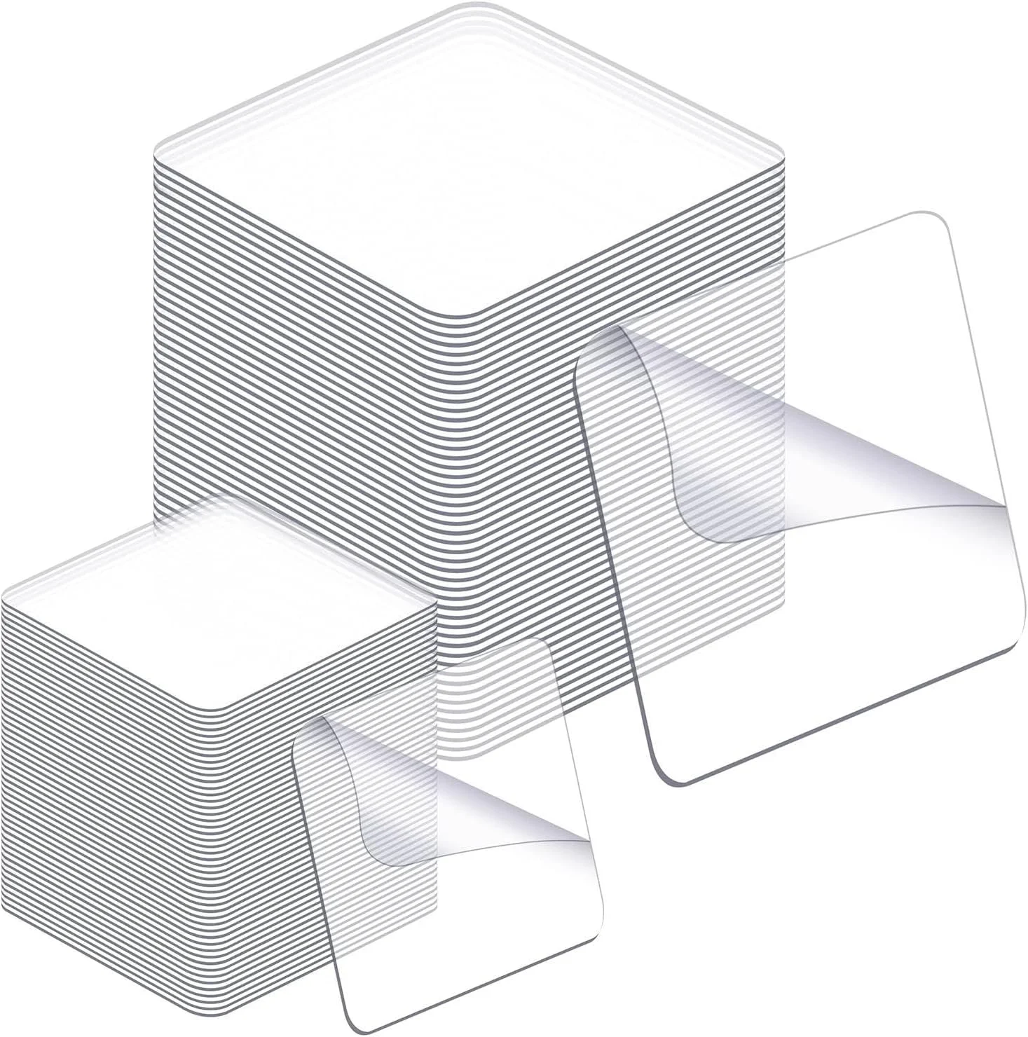 چسب دو طرفه قوی، 60 عدد نوار چسب جادویی، نصب دو طرفه، اکریلیک شفاف، مناسب برای ثابت کردن فرش، دکوراسیون دیوار دفتر کار خانگی، صنایع دستی DIY، دکوراسیون شیشه خودرو