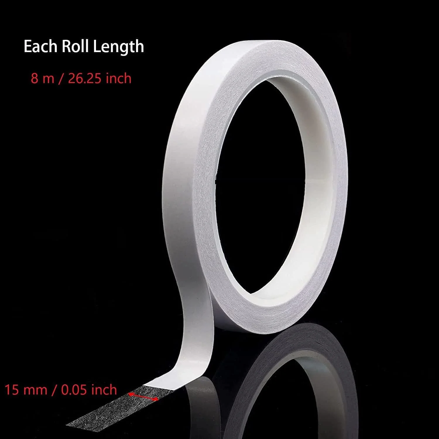 نوار چسب دو طرفه، 10 رول نوار کاردستی دو طرفه برای کارت سازی، اسکرپ بوک، صنایع دستی DIY، هنر، عکاسی، اسکرپ بوک و لوازم التحریر مدرسه اداری (عرض: 15 میلی متر طول: 80 متر)