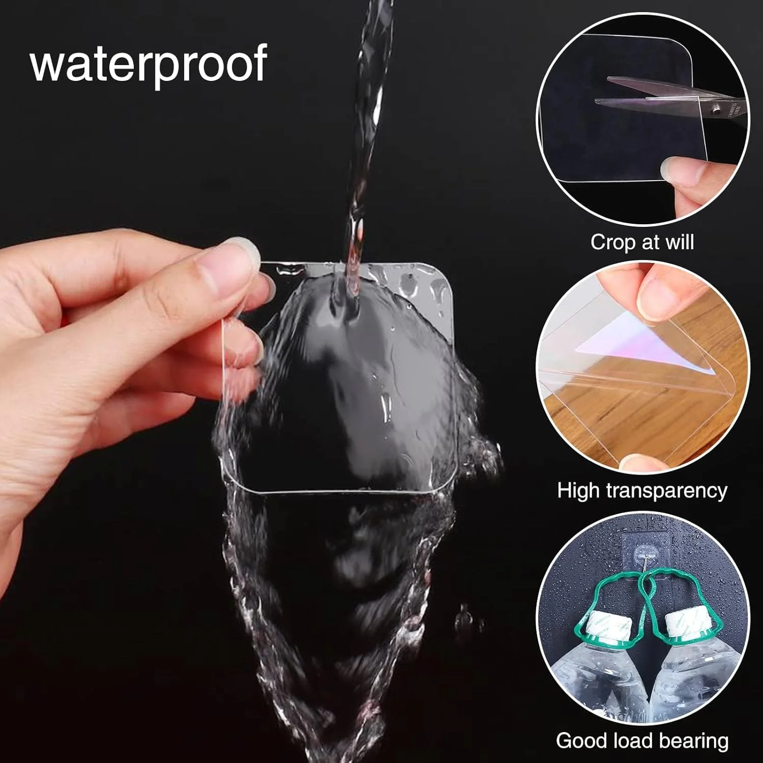 چسب دو طرفه قوی، 60 عدد نوار چسب جادویی، نصب دو طرفه، اکریلیک شفاف، مناسب برای ثابت کردن فرش، دکوراسیون دیوار دفتر کار خانگی، صنایع دستی DIY، دکوراسیون شیشه خودرو