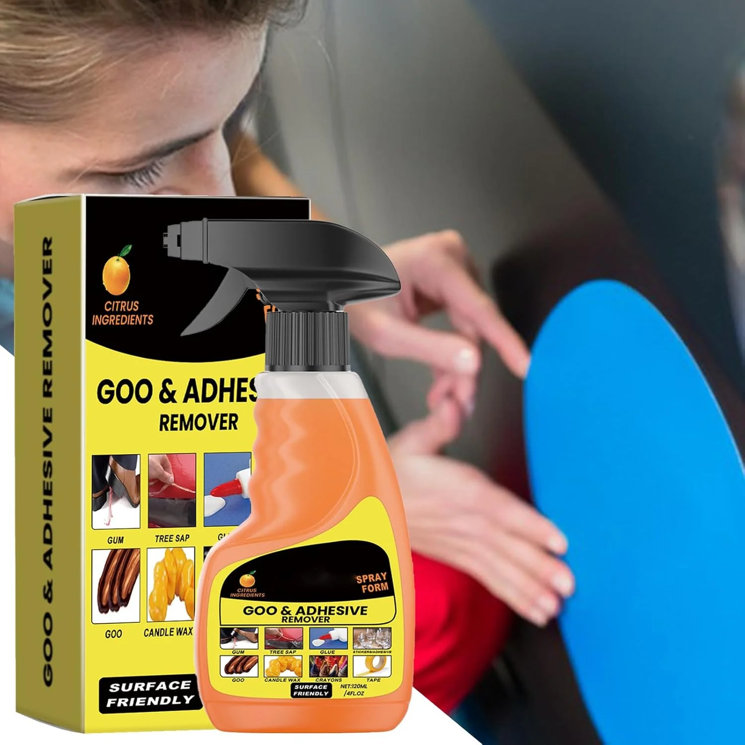 اسپری پاک کننده چسب | 120 میلی لیتر پاک کننده چند منظوره چسب | پاک کننده چسب قوی برای پاک کردن برچسب ها از شیشه، فلز، کاشی، چوب