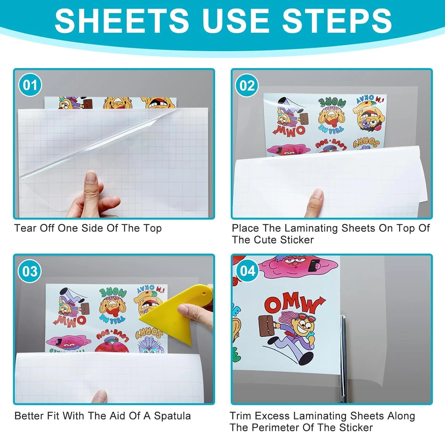 بسته 50 عددی ورق های لمینت خود چسب، ورق های شفاف، سایز نامه، ورق های لمینت حرارتی، خود مهر و موم شونده، 9 x 12 اینچ، بدون نیاز به دستگاه