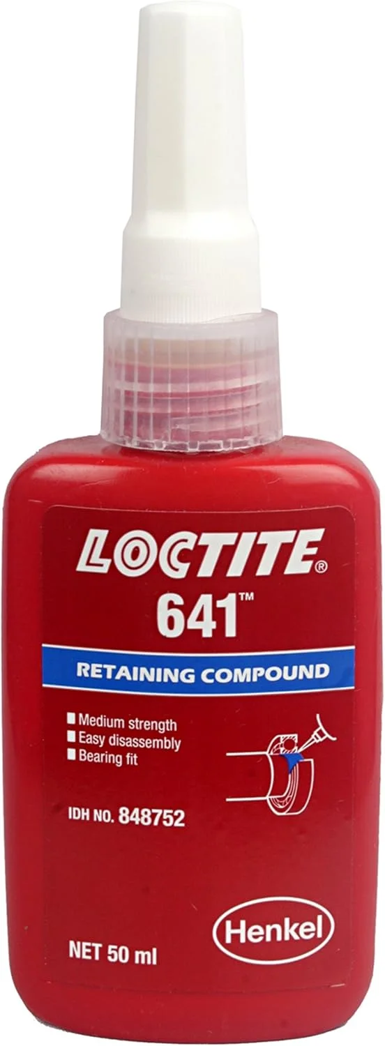 چسب نگهدارنده قطعات استوانه ای Loctite 641، حجم: 50 میلی لیتر (part# 21458)