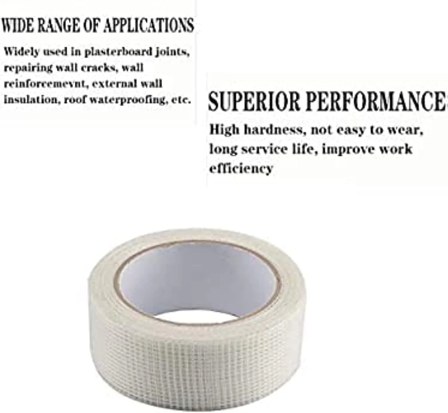نوار درزگیر مش فایبرگلاس خود چسب تخته گچی عباسعلی 50 میلی متر در 90 متر، مناسب برای ترمیم سوراخ یا ترک دیوار و درزگیری صفحات گچی