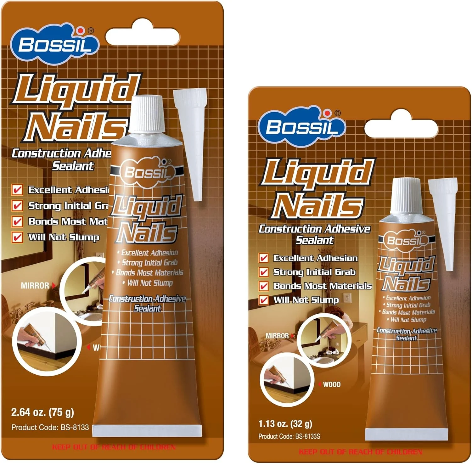 چسب ساختمانی مایع ناخن عباس علی باسیل، تیوب 75 گرمی