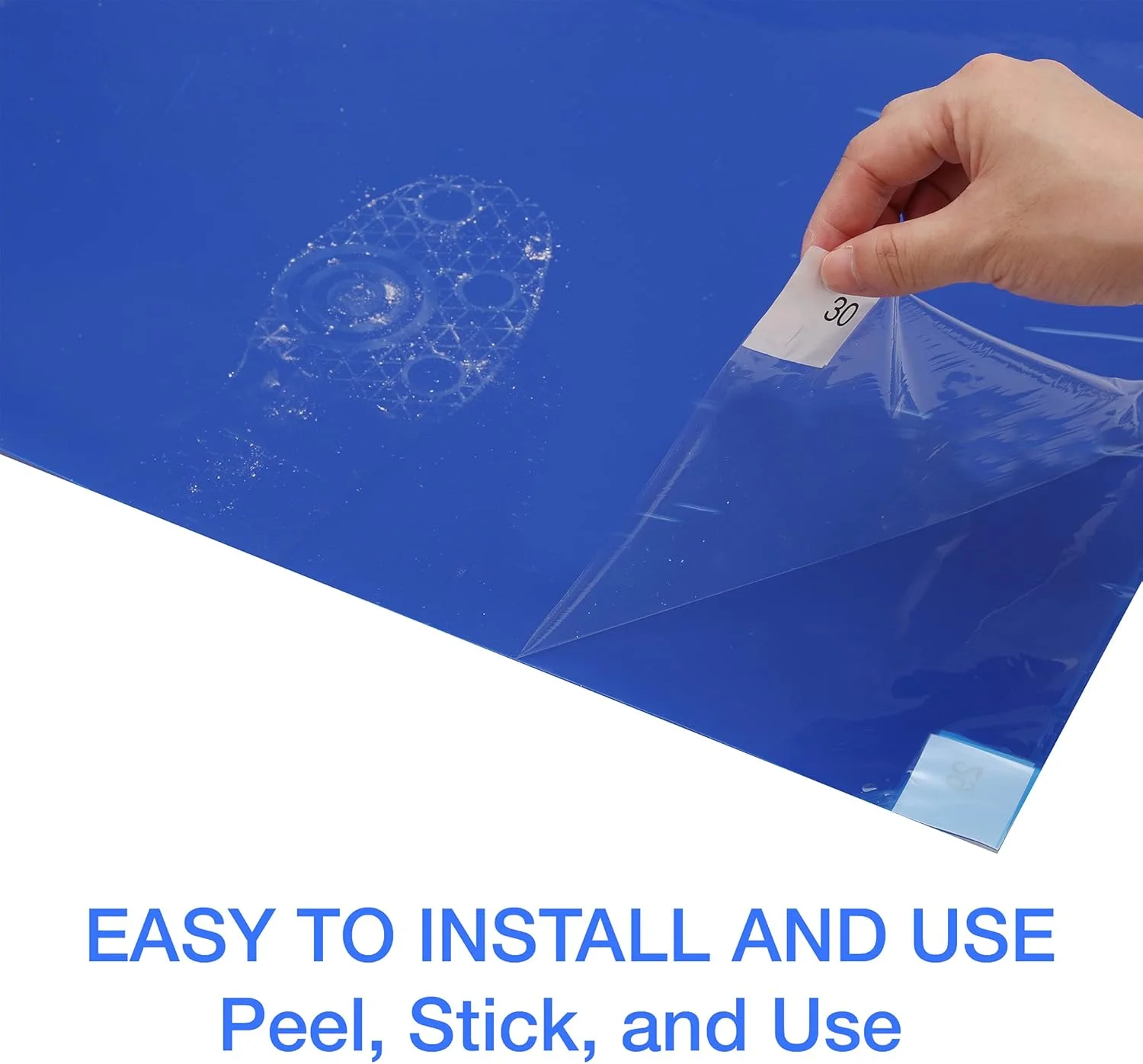 (بسته 5 عددی) پدهای چسبنده آبی 24 اینچ در 36 اینچ (5 پد، 30 برگه در هر پد) - پد چسبناک برای آزمایشگاه ها، منازل، سایت های ساختمانی و موارد دیگر - حذف گرد و غبار و آلودگی از کفش ها و چرخ های تجهیزات