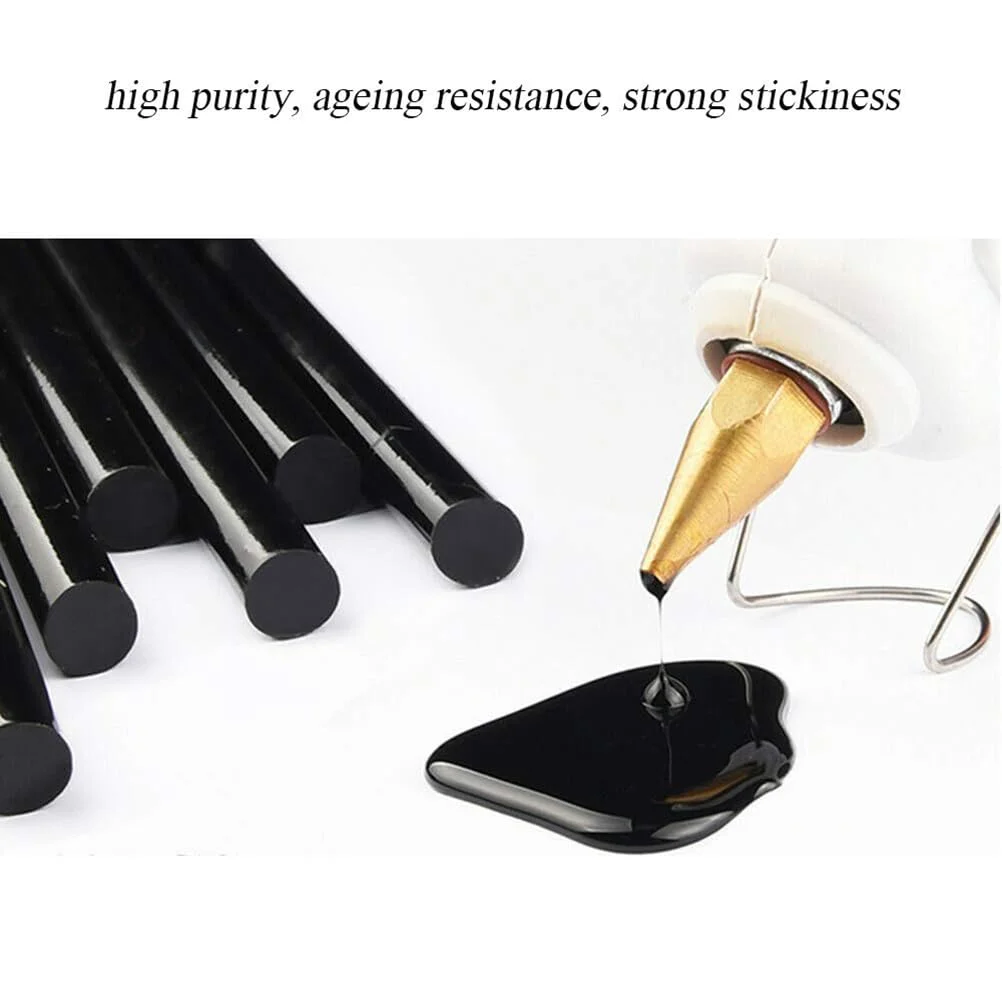 20 عدد چسب حرارتی مشکی، چسب حرارتی سایز بزرگ برای انواع تفنگ چسب حرارتی، 1x20 سانتی متر، چند منظوره برای کارهای دستی، تعمیرات عمومی، تزئینات منزل و پروژه های چسب کاری