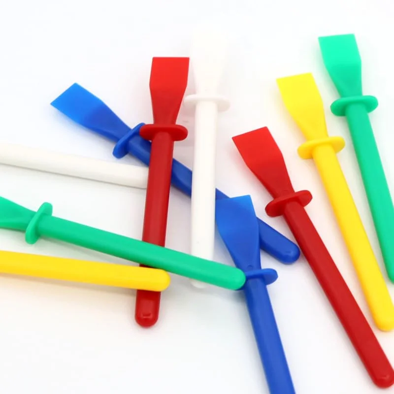 کاردک چسب PVA پلاستیکی براق 11.5 سانتی متری - پنج رنگ - یک بسته 10 عددی (دو عدد در هر رنگ) - انتخابی عالی برای هنر و صنایع دستی کودکان - کاردک کودکان