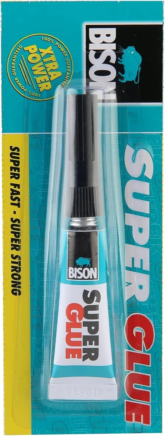 چسب قطره ای مایع Bison مدل Super Glue، 2/3 گرم