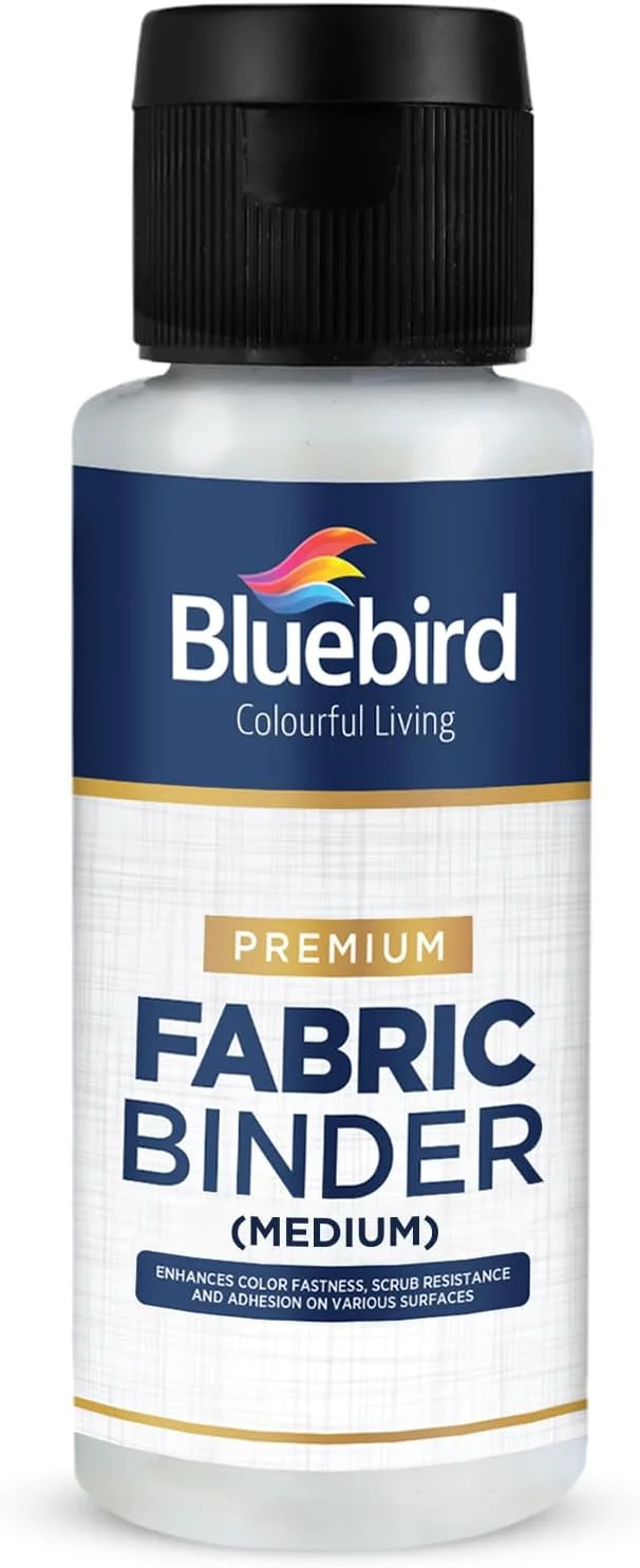 مدیوم پارچه بلوبیرد - 100 میلی لیتر - مدیوم نساجی برای نقاشی روی پارچه، جلوگیری از پوسته شدن، ایده آل برای لباس، لوازم جانبی پارچه و موارد دیگر