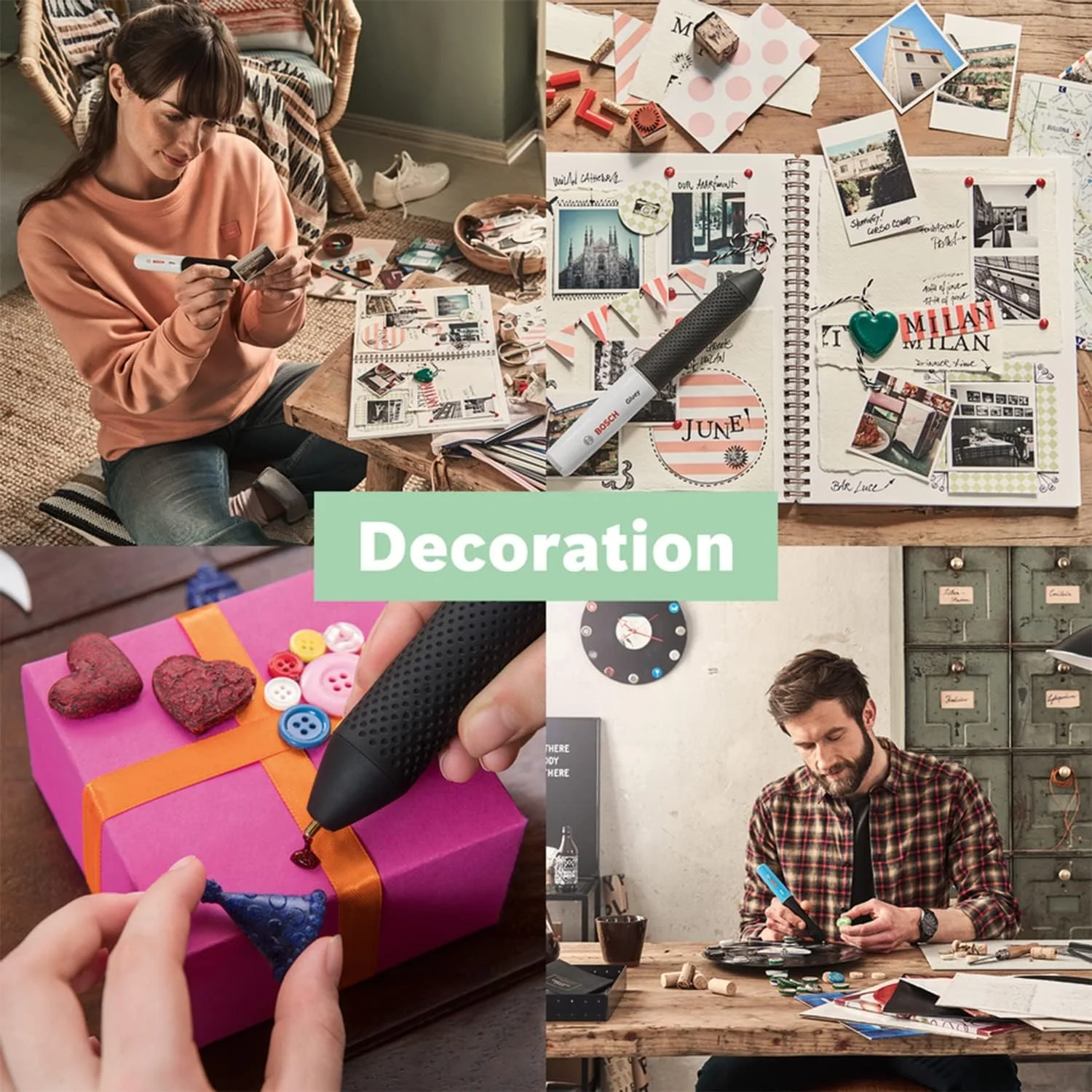 چسب حرارتی بوش مدل GLUEY خاکستری دودی