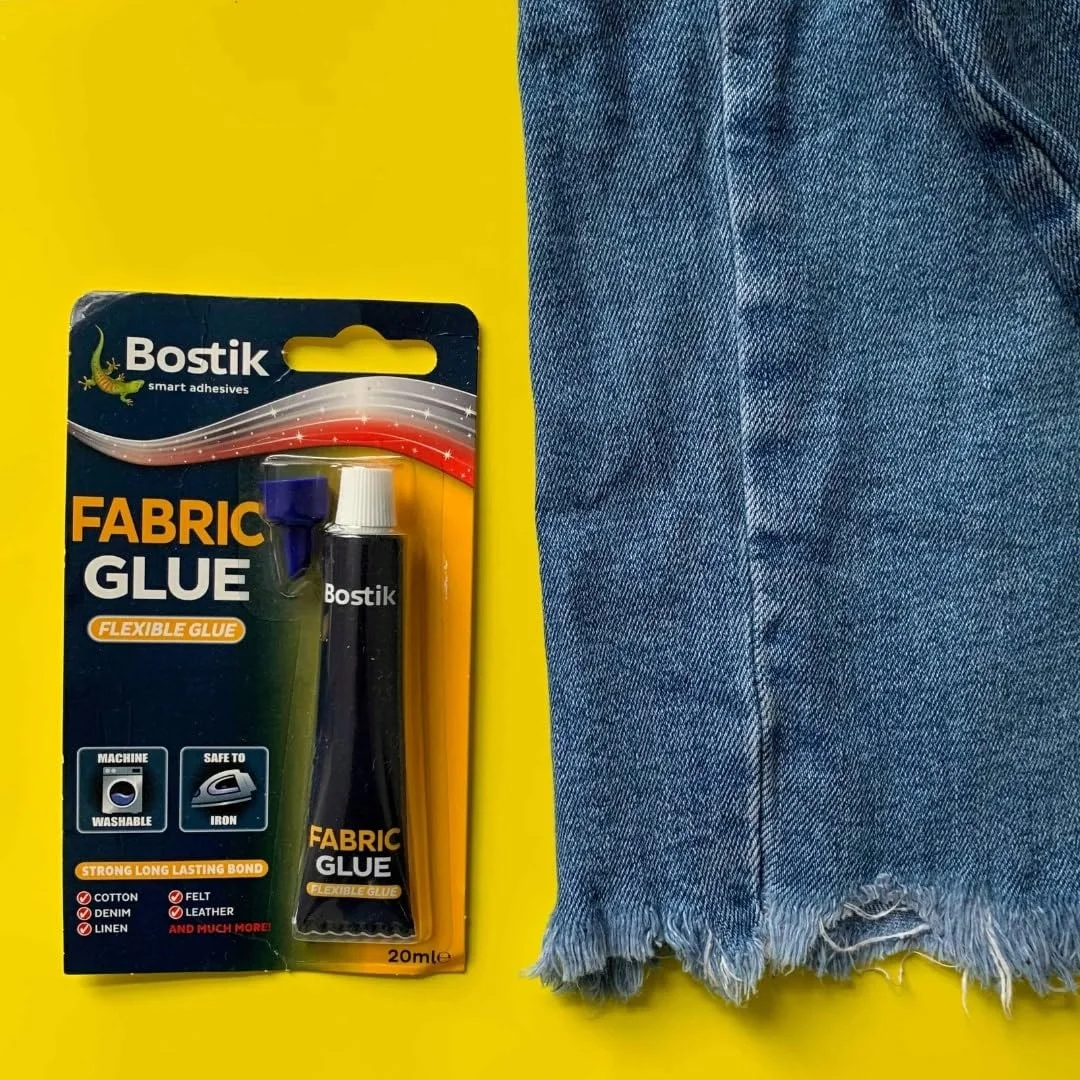 چسب پارچه بوستیک، فوق العاده قوی و بادوام، مقاوم در برابر شستشو با ماشین لباسشویی و اتو، 20 میلی لیتر