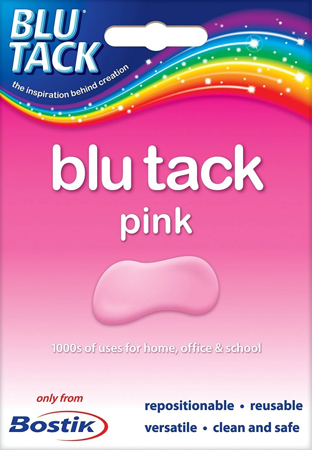 بسته چهارتایی چسب خمیری رنگی Bostik Blu Tack، بسته بندی کاربردی، تقریبا 60 گرم