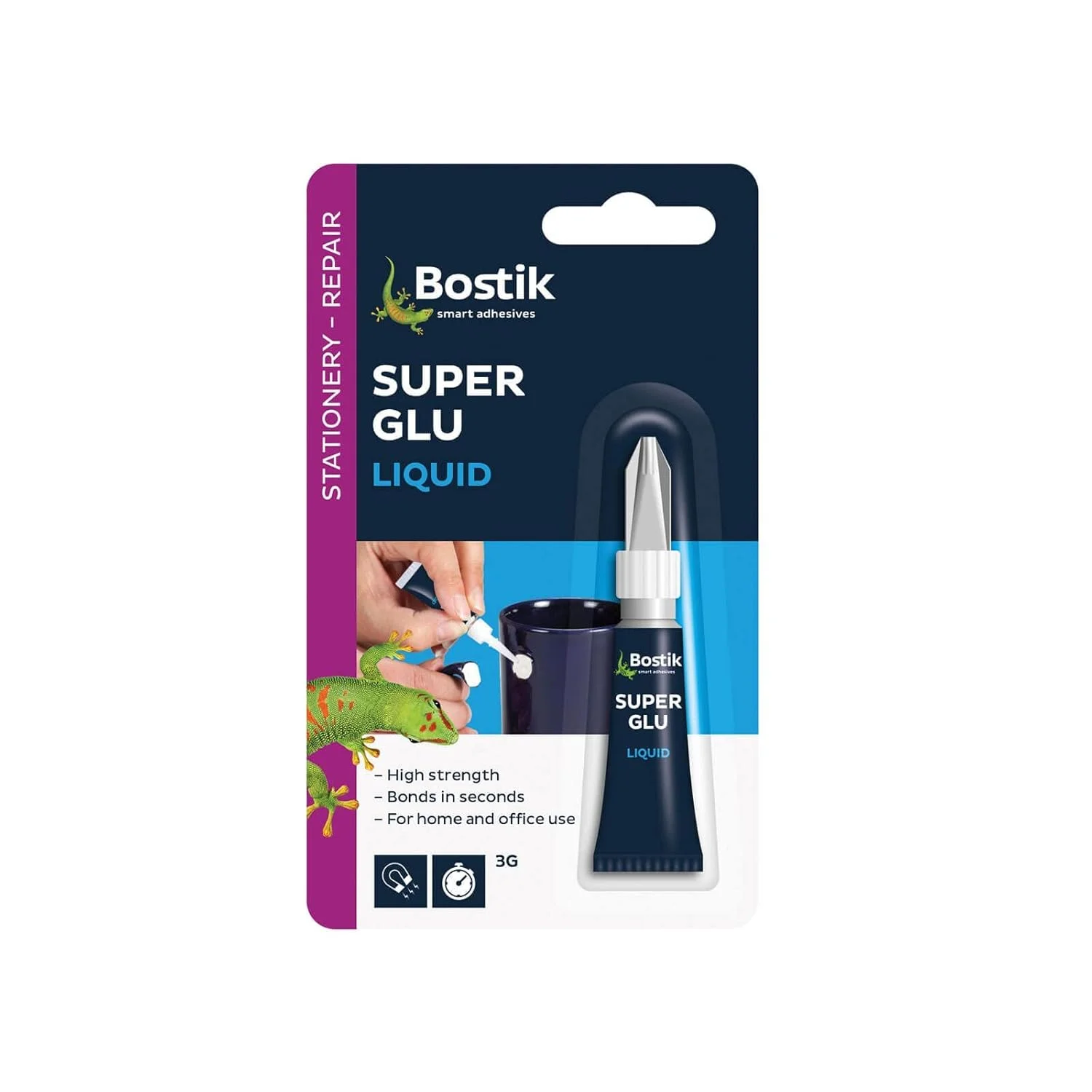 چسب مایع سوپر گلو بوستیک، گیرایش سریع، چسب مایع چند منظوره با نازل دقیق، اندازه: 3 گرم