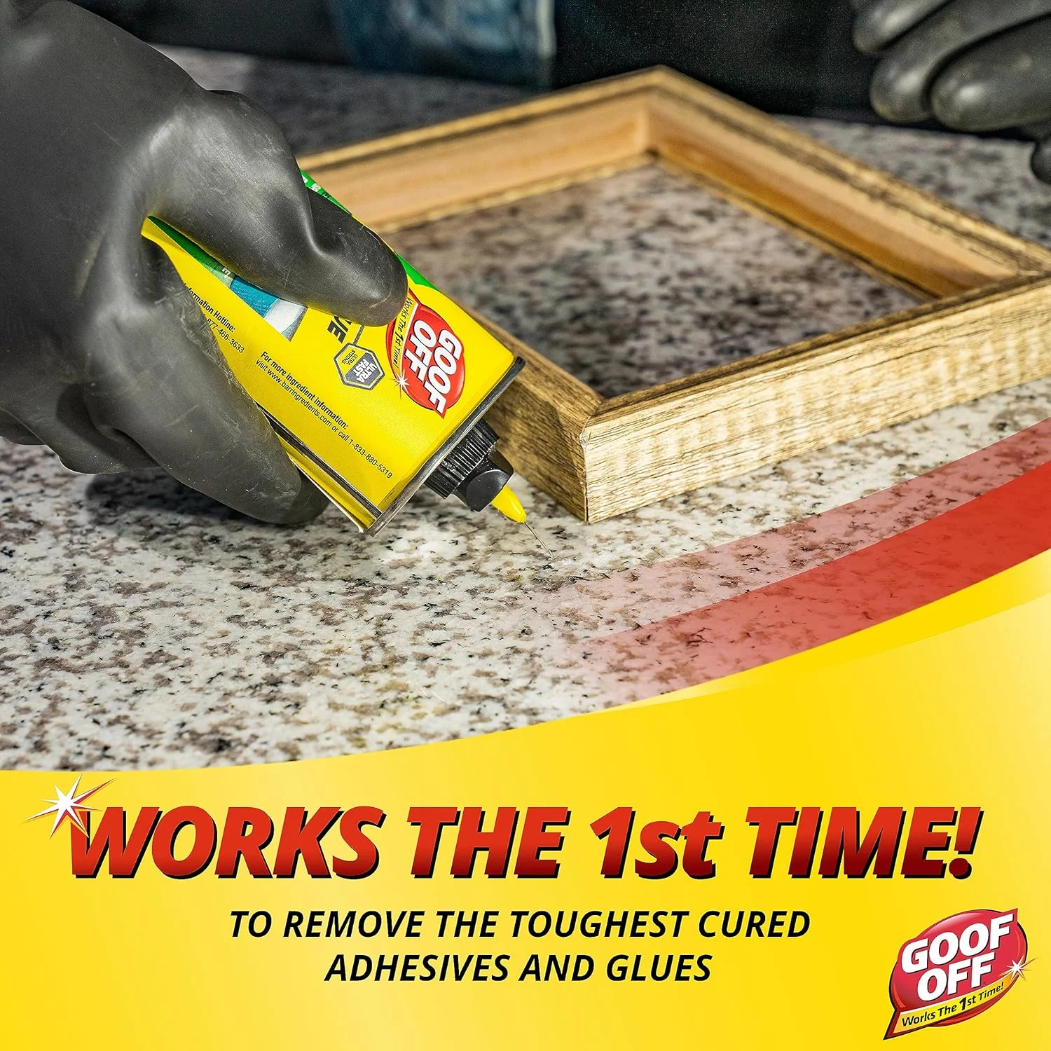 پاک کننده چسب قطره ای گاف آف FG678، قوطی با قدرت حرفه ای، 118 میلی لیتر، زرد