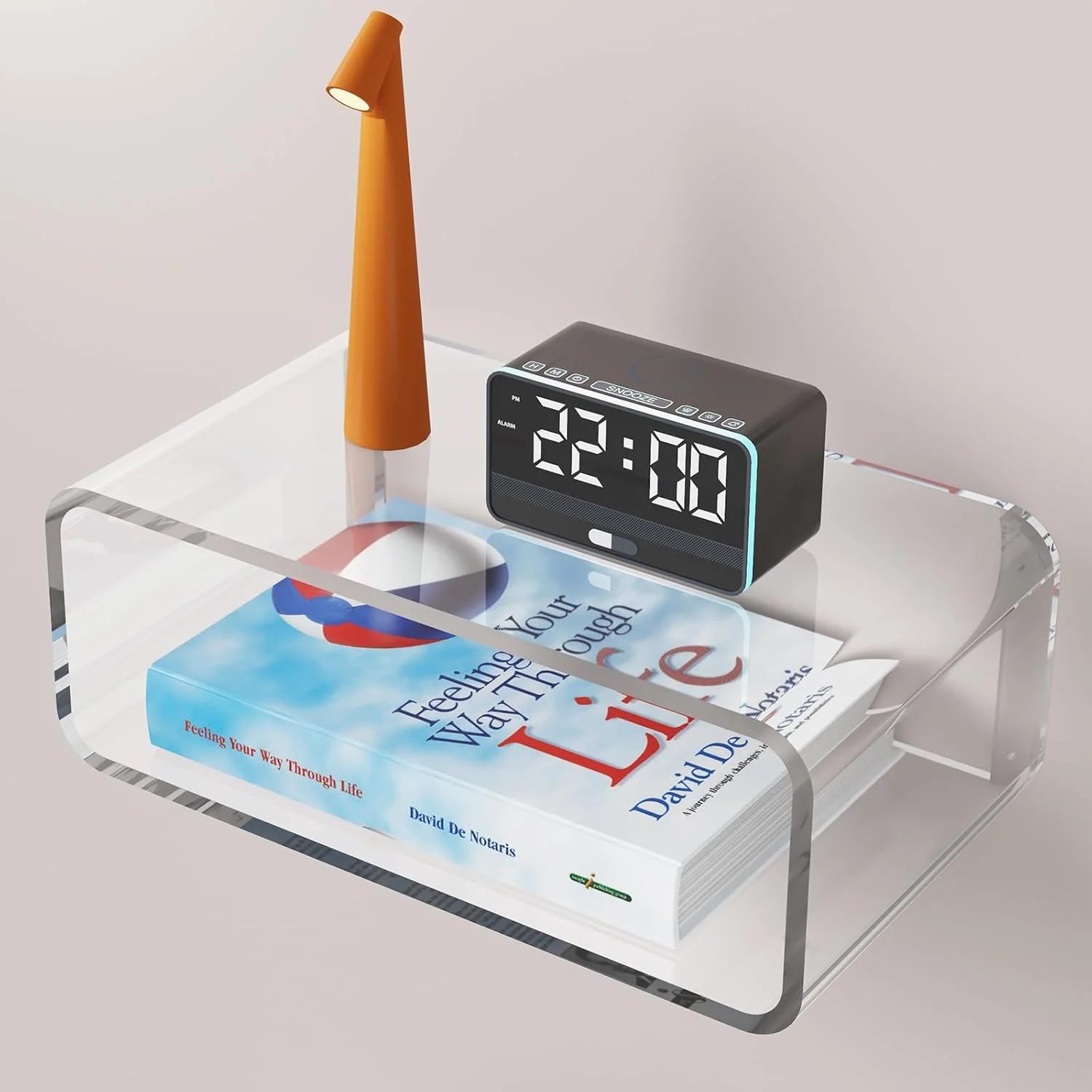 میز کنار تختی شناور شفاف اکریلیک - میز کنار تختی مدرن دیواری، طراحی فوق العاده مینیمالیستی و نامرئی، قفسه اکریلیک شفاف صرفه جویی در فضا با جلوه شناور خیره کننده برای اتاق خواب، دفتر و غیره. میز کنار تختی شناور شفاف اکریلیک - میز کنار تختی مدرن دیواری، طراحی فوق العاده مینیمالیستی و نامرئی، قفسه اکریلیک شفاف صرفه جویی در فضا با جلوه شناور خیره کننده برای اتاق خواب، دفتر و غیره.