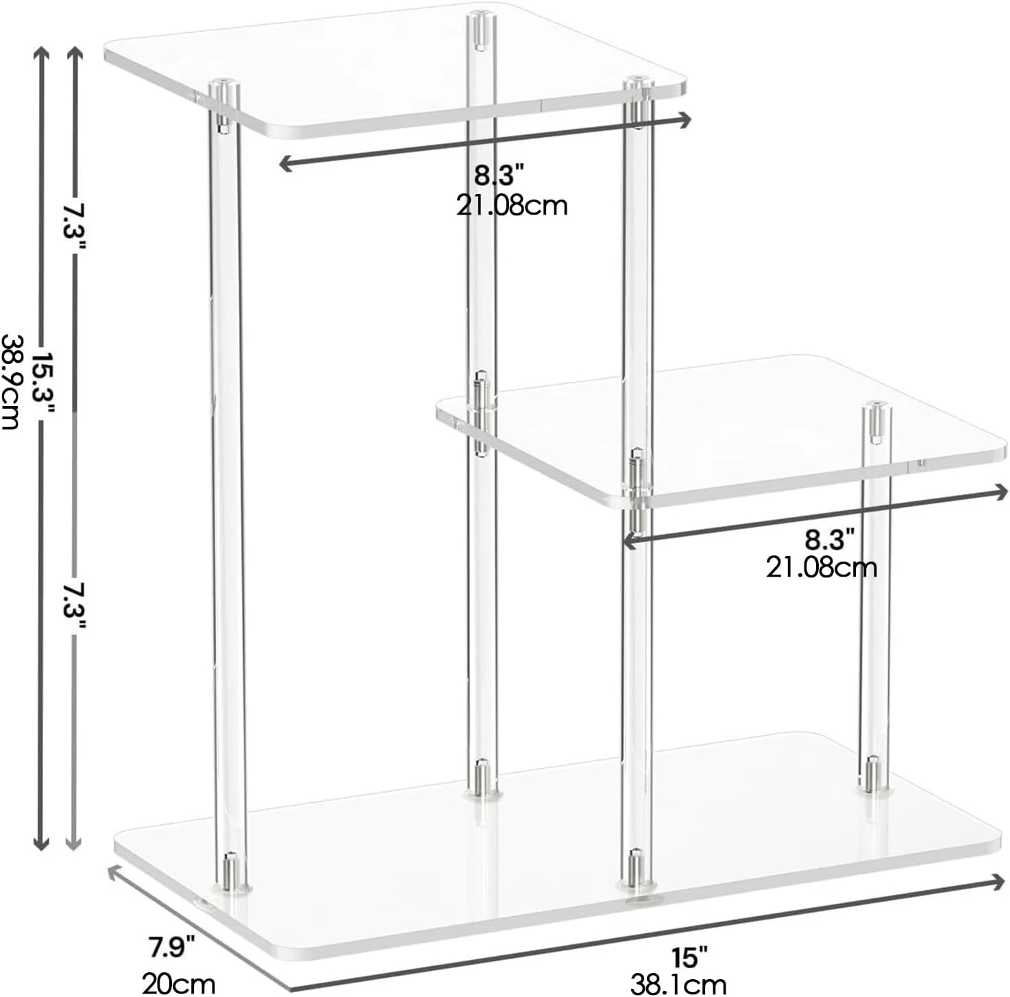 میز عسلی اکریلیک، میز کنار تختی شفاف 3 طبقه، قفسه مبلمان کوچک خانگی برای راهرو ورودی اتاق خواب، اتاق نشیمن، دفاتر، حمام میز عسلی اکریلیک، میز کنار تختی شفاف 3 طبقه، قفسه مبلمان کوچک خانگی برای راهرو ورودی اتاق خواب، اتاق نشیمن، دفاتر، حمام