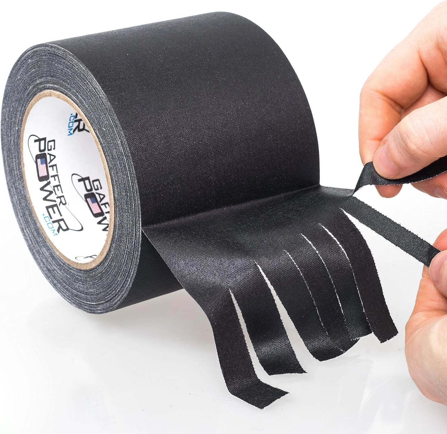 نوار گافر پاور حرفه ای درجه یک ساخت آمریکا، نوار فوق العاده قوی چند منظوره غیر بازتابنده، بهتر از نوار چسب! 4 اینچ در 30 یارد، مشکی