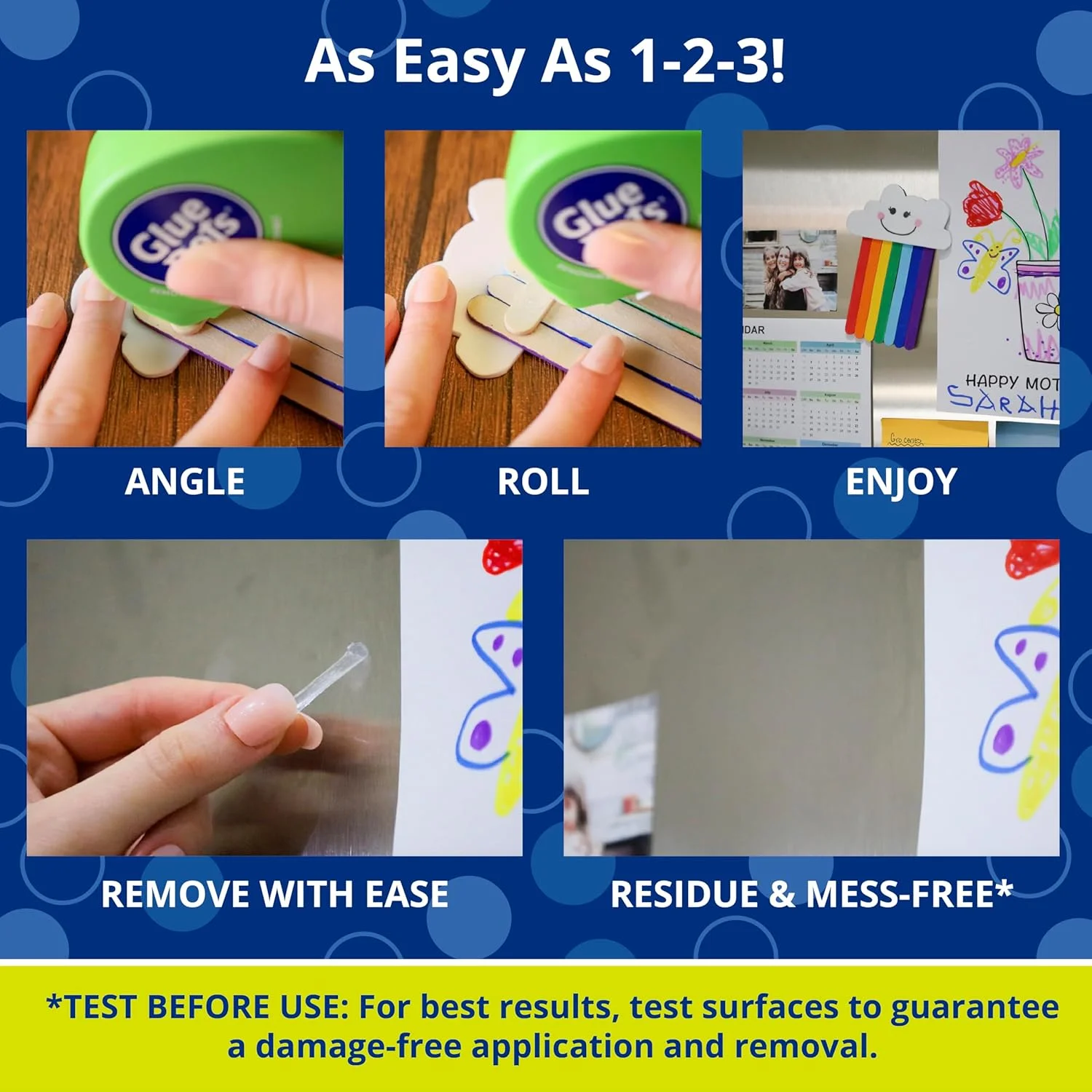 چسب داتس دات ان گو با 200 عدد دات قابل جابجایی (0.375 اینچ)، شفاف (03669E)