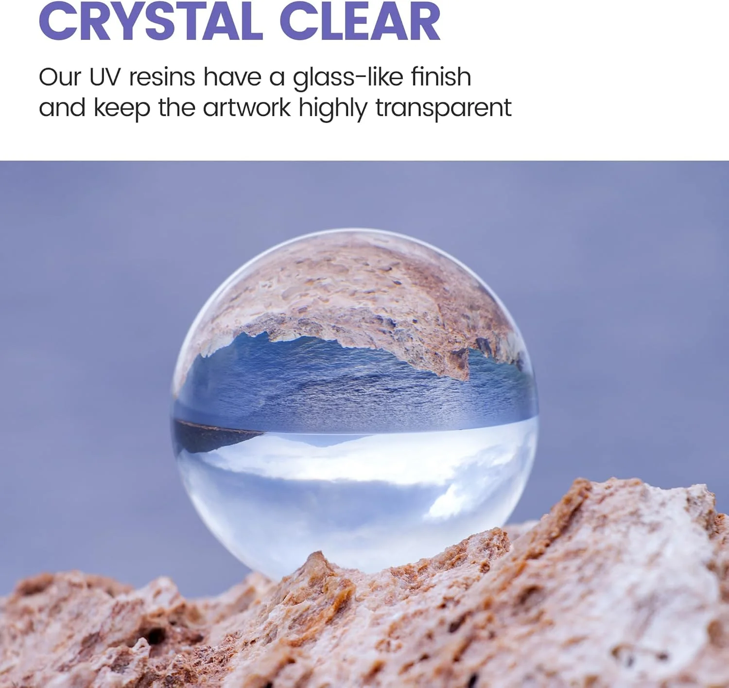 رزین UV 300 گرمی GEEEKART، کیت رزین UV ارتقا یافته با پخت سریع، شفافیت کریستالی بالا، بدون بو، رزین فعال شده با نور خورشید برای ساخت جواهرات DIY، ریخته گری و پوشش صنایع دستی