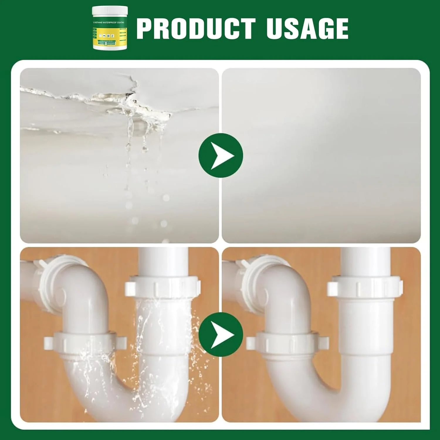 عامل نامرئی ضد آب، درزگیر عایق ضد آب جدید، پوشش ضد آب شفاف، چسب ضد آب ترمیم کننده نشتی شفاف، پوشش ضد آب چسب فوق العاده قوی شفاف، 300 گرم