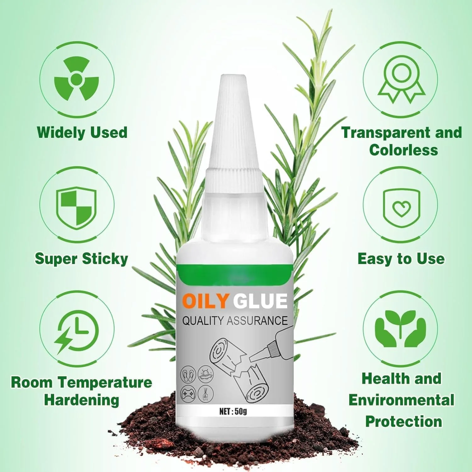 چسب روغنی فوق العاده نفهم (4 عدد * 50 گرم)، چسب جهانی با قدرت بالا، اتصال سریع خشک شونده چند سطحی برای فلز، پلاستیک، چوب، شیشه، سرامیک، لاستیک (چسب روغنی فوق العاده 4 * 50 گرم)