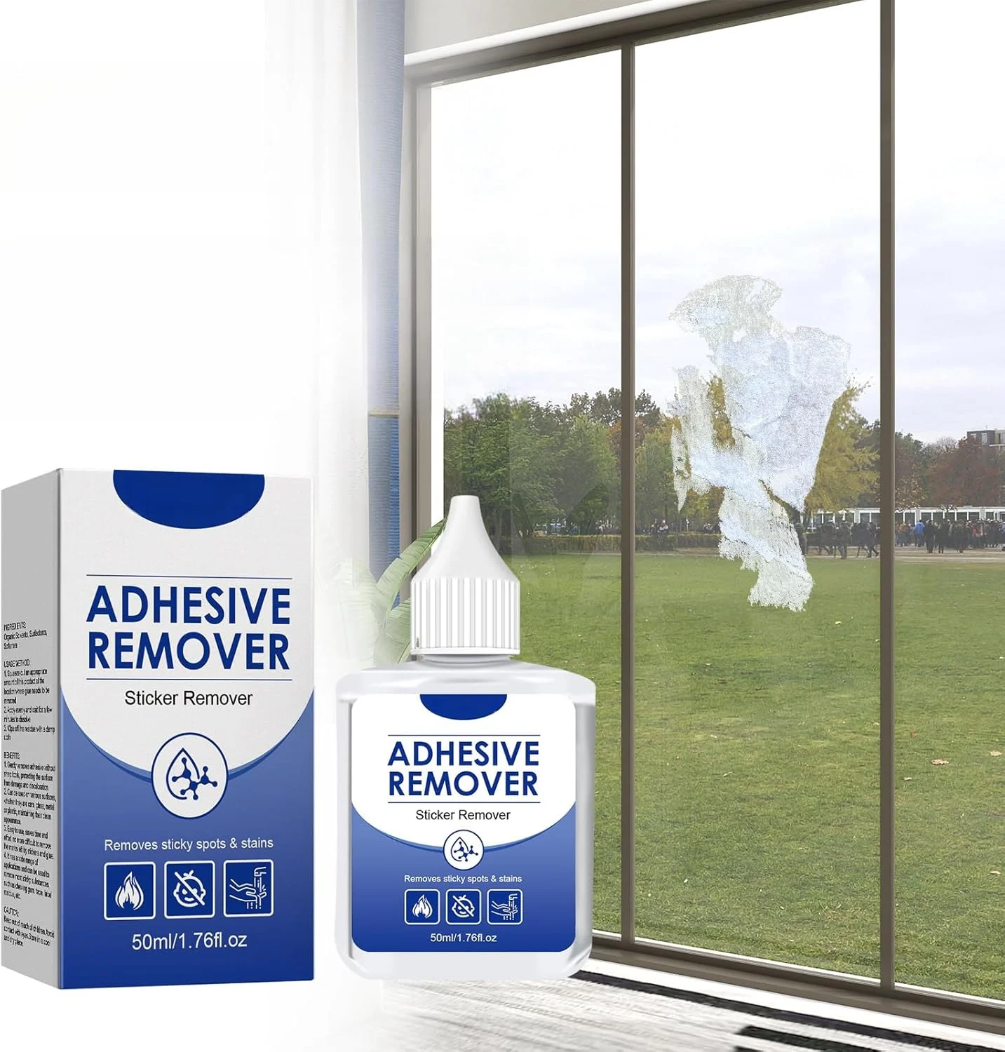 محلول پاک کننده چسب JDLYEVER - 50 میلی لیتر، پاک کننده چسب چند منظوره برای خودرو و مصارف خانگی، حذف موثر بقایای برچسب و لکه های چسب، ضروری برای ترمیم سطح، فرمول غیر آسیب رسان