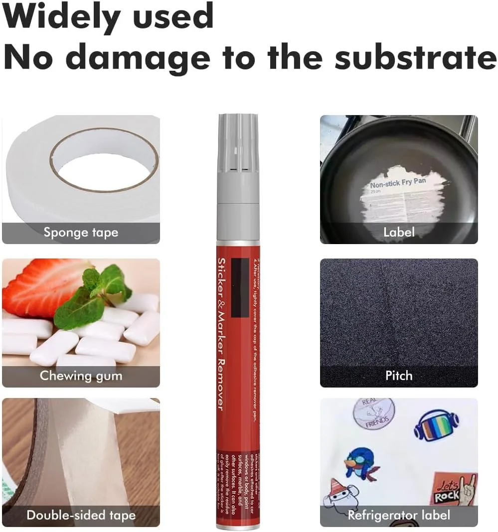 قلم پاک کننده چسب KASTWAVE، قلم پاک کننده با ابزار برچسب برداری، بدون باقی مانده، پاک کننده سریع چسب، نوار چسب، قیر، موم و بقایای چسب