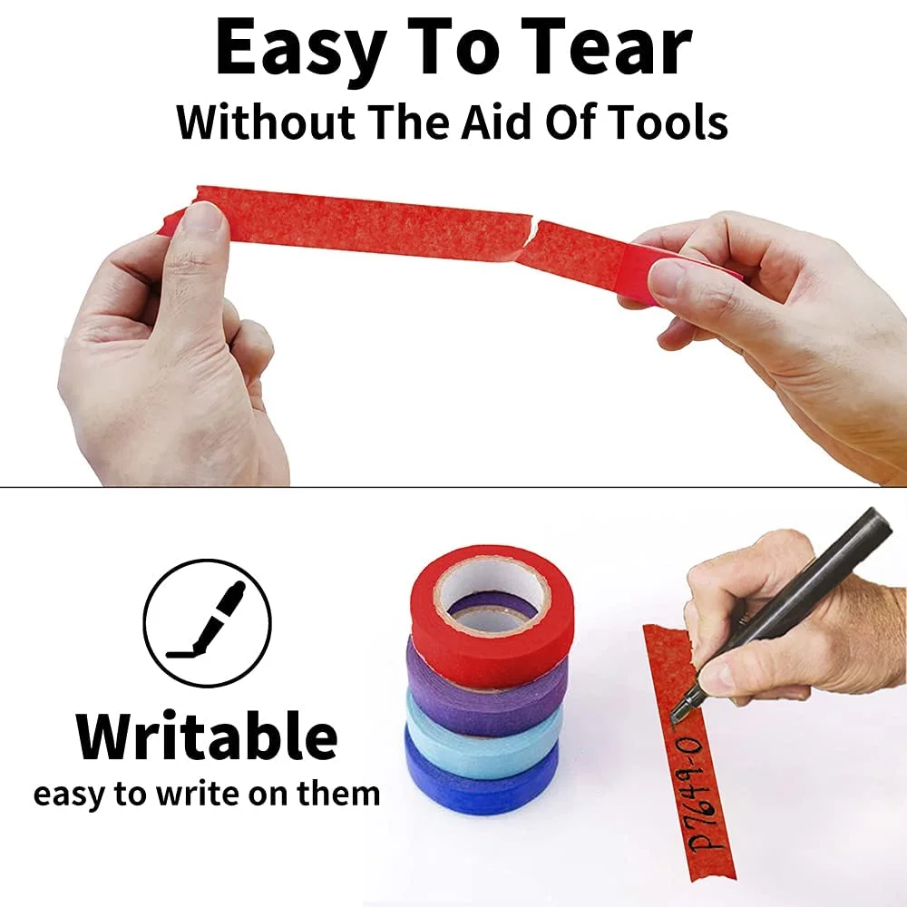 نوار چسب کاغذی رنگی KASTWAVE، 8 رول نوار چسب رنگی - نوار کاردستی، نوار نقاشی، نوار برچسب زنی برای هنر، کاردستی، DIY، نوار کاغذی تزئینی برای کودکان (8 رنگ، 2.5 سانتی متر * 104 متر)