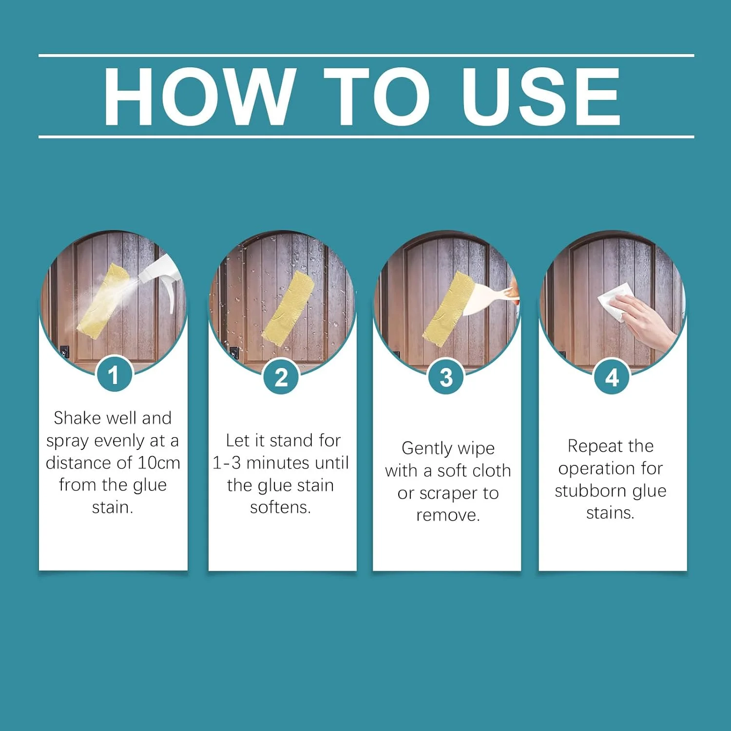 اسپری پاک کننده چسب KASTWAVE، چربی زدا و پاک کننده بقایای چسب برای سطوح فلزی، شیشه ای و خانگی، فرمول ملایم، تمیز کردن سریع و موثر - 120 میلی لیتر