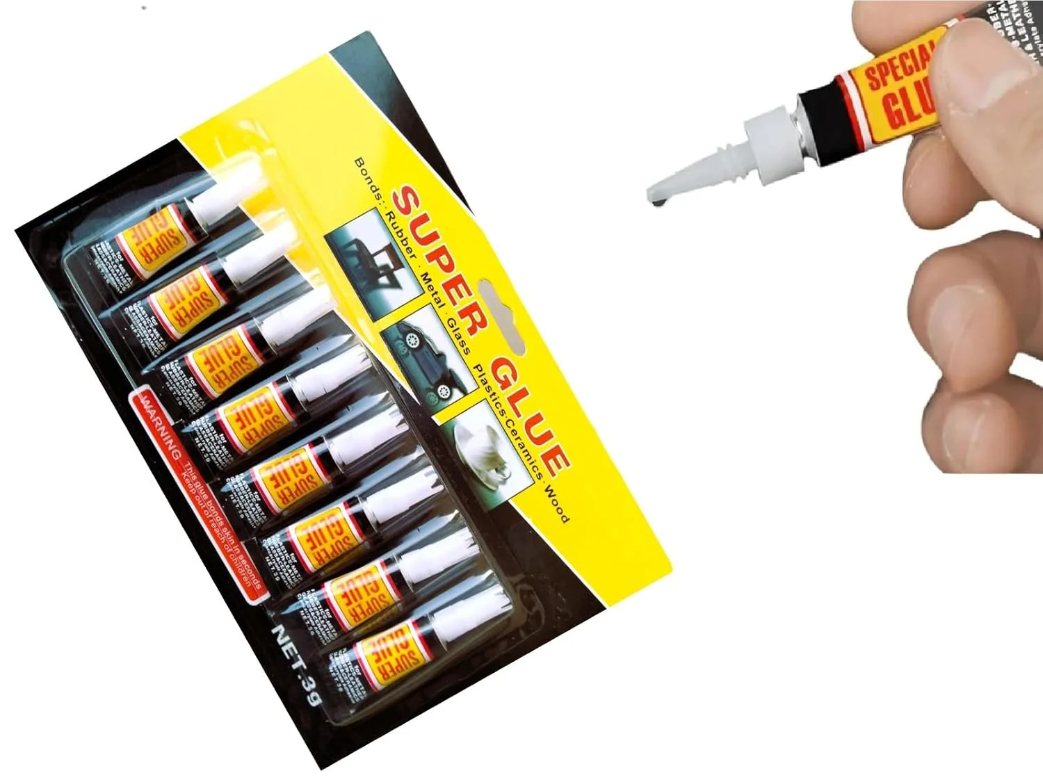 چسب قطره ای پریمبلی – چسب قوی چند منظوره | بسته 2 عددی اتصال فوری (16 تیوب، 3 گرمی) | چسب سیانواکریلات شفاف و سریع خشک شونده برای چوب، پلاستیک، فلز، شیشه، سرامیک و تعمیرات DIY