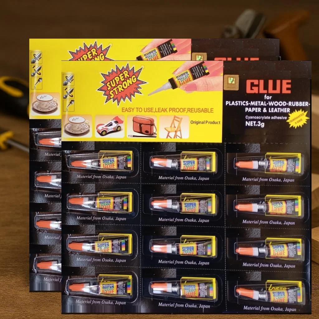 چسب فوق العاده قوی PRIMEBLY، خشک شدن سریع | بسته 2 عددی - 24 عدد (3 گرمی) | چسب قوی و فوری برای اتصال فلز، شیشه، پلاستیک، چوب و صنایع دستی و تعمیرات چند منظوره چسب فوق العاده قوی PRIMEBLY، خشک شدن سریع | بسته 2 عددی - 24 عدد (3 گرمی) | چسب قوی و فوری برای اتصال فلز، شیشه، پلاستیک، چوب و صنایع دستی و تعمیرات چند منظوره