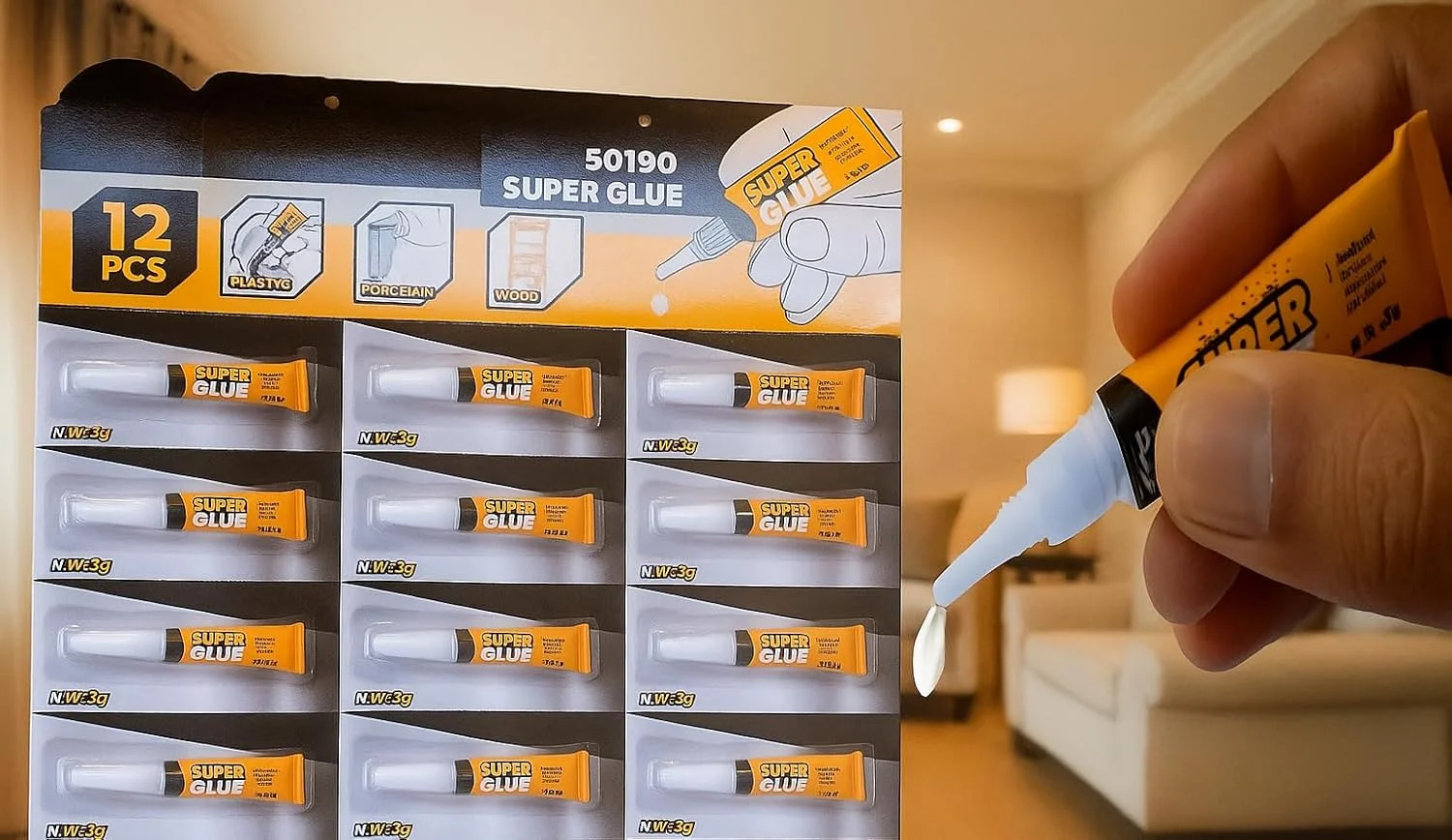 چسب قطره ای قوی PRIMEBLY بسته 12 عددی (3 گرمی) | چسب فوری برای چوب، سرامیک، شیشه، چرم، پلاستیک و صنایع دستی DIY