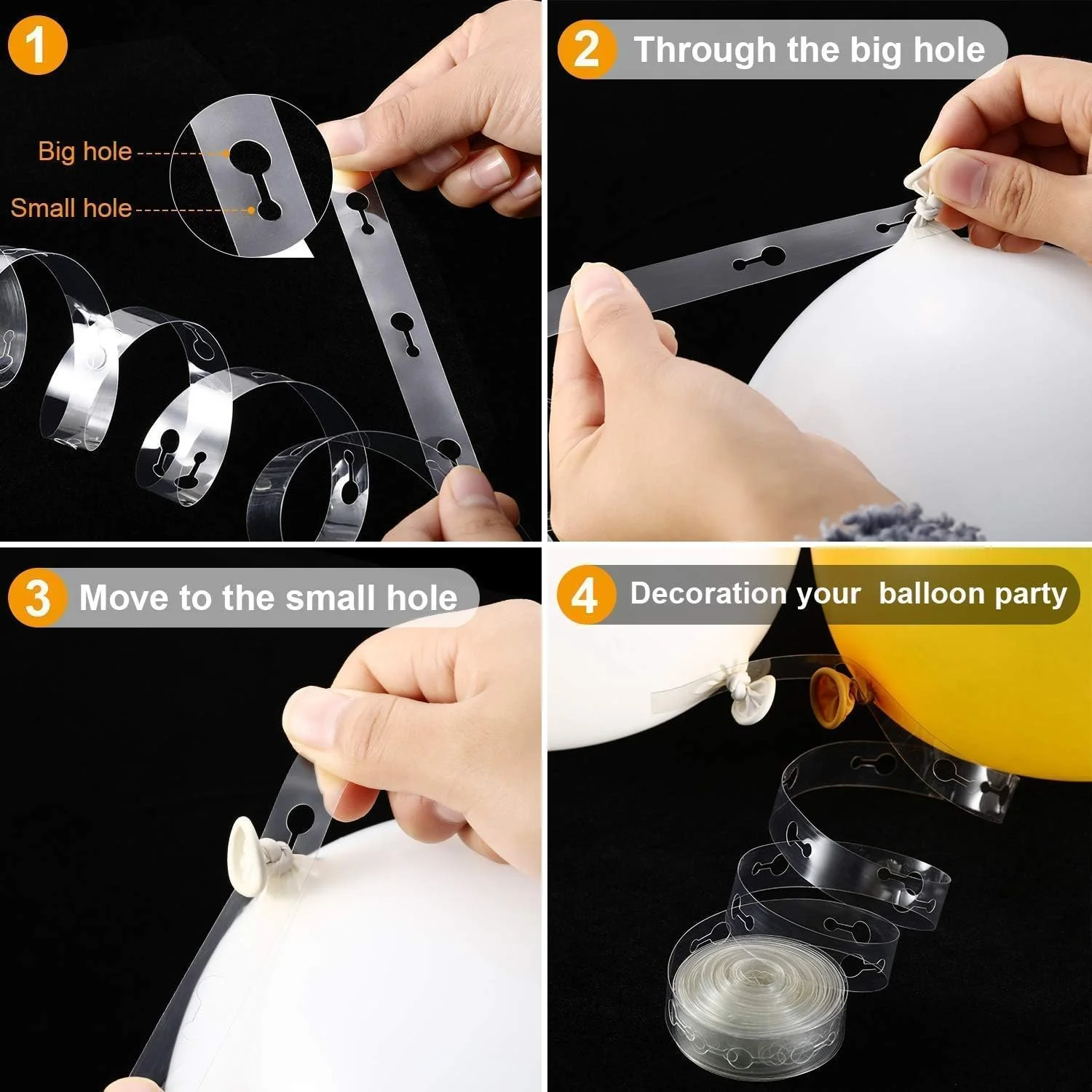 نوار قوس بادکنک Propsicle و مجموعه نقاط چسبی برای تزئین - نوار قوس 5 متری + 200 عدد استیکر نقطه چسبی برای حلقه بادکنک، بادکنک های سقفی، تولد، جشن نوزاد، مهمانی مجردی بسته 2 عددی