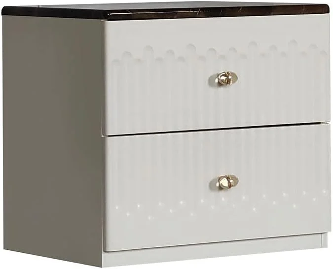 میز کنار تختی 2 کشو دانوب هوم مدل Naples | میز کنار تختی چند منظوره | میز کنار تختی کم جا | مبلمان مدرن برای اتاق خواب، ابعاد L54.7xW39.6xH50cm - بژ/سنگی میز کنار تختی 2 کشو دانوب هوم مدل Naples | میز کنار تختی چند منظوره | میز کنار تختی کم جا | مبلمان مدرن برای اتاق خواب، ابعاد L54.7xW39.6xH50cm - بژ/سنگی