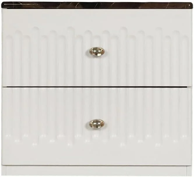 میز کنار تختی 2 کشو دانوب هوم مدل Naples | میز کنار تختی چند منظوره | میز کنار تختی کم جا | مبلمان مدرن برای اتاق خواب، ابعاد L54.7xW39.6xH50cm - بژ/سنگی میز کنار تختی 2 کشو دانوب هوم مدل Naples | میز کنار تختی چند منظوره | میز کنار تختی کم جا | مبلمان مدرن برای اتاق خواب، ابعاد L54.7xW39.6xH50cm - بژ/سنگی