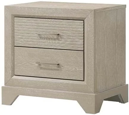 میز کنار تختی چوبی رایان Danube Home | میز کنار تختی چند منظوره | میز کنار تختی کم جا | مبلمان مدرن برای اتاق خواب، ابعاد: طول 59.8 x عرض 43.2 x ارتفاع 57.3 سانتی متر - روکش چوب خاکستری عتیقه