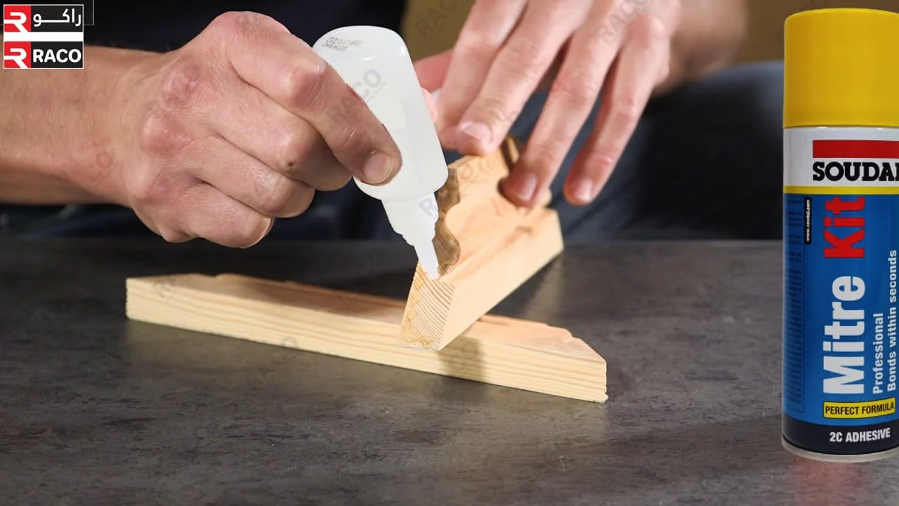چسب فوری دوقلو حرفه ای RACO Soudal Mitre Kit، چسب اسپری 200 میلی لیتری و فعال کننده 50 میلی لیتری چسب فوری دوقلو حرفه ای RACO Soudal Mitre Kit، چسب اسپری 200 میلی لیتری و فعال کننده 50 میلی لیتری