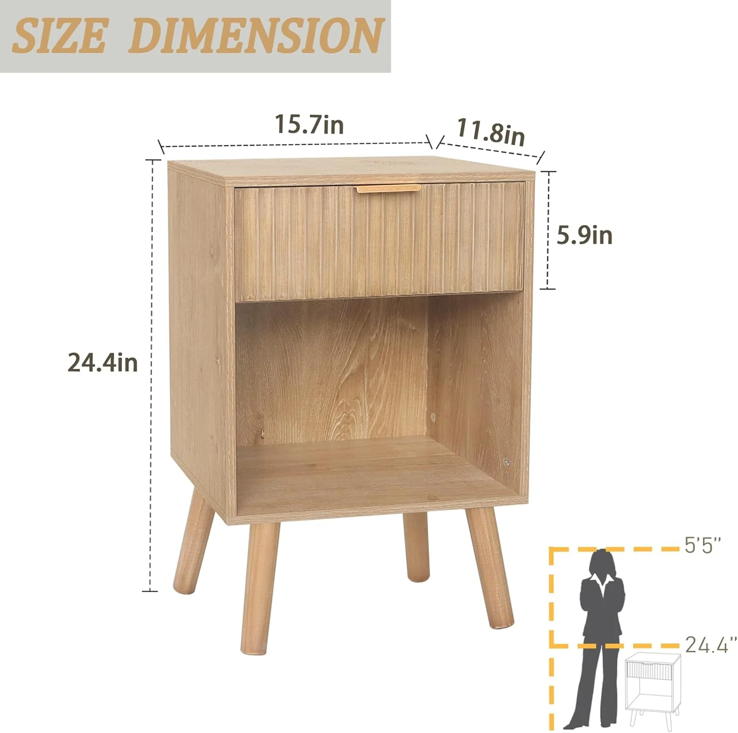 میز کنار تختی Fultyle با کشو، میز کنار تختی با طراحی اواسط قرن، میز کنار تخت مدرن شیاردار مناسب اتاق خواب، مبلمان اتاق نشیمن برای فضاهای کوچک، دفتر کار (گردویی روستیک) میز کنار تختی Fultyle با کشو، میز کنار تختی با طراحی اواسط قرن، میز کنار تخت مدرن شیاردار مناسب اتاق خواب، مبلمان اتاق نشیمن برای فضاهای کوچک، دفتر کار (گردویی روستیک)