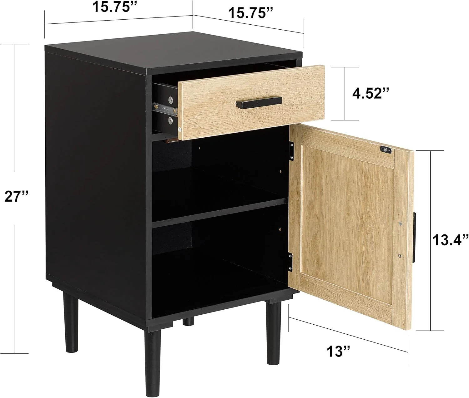 ست 2 عددی میز پاتختی بلند Finnhomy، میز کنار تختی، ست 2 عددی میز کنار تخت با کشو و قفسه، درب های تزئین شده با راتان دست ساز، میزهای کنار تختی با فضای ذخیره سازی برای اتاق خواب، مشکی، بسته 2 عددی ست 2 عددی میز پاتختی بلند Finnhomy، میز کنار تختی، ست 2 عددی میز کنار تخت با کشو و قفسه، درب های تزئین شده با راتان دست ساز، میزهای کنار تختی با فضای ذخیره سازی برای اتاق خواب، مشکی، بسته 2 عددی