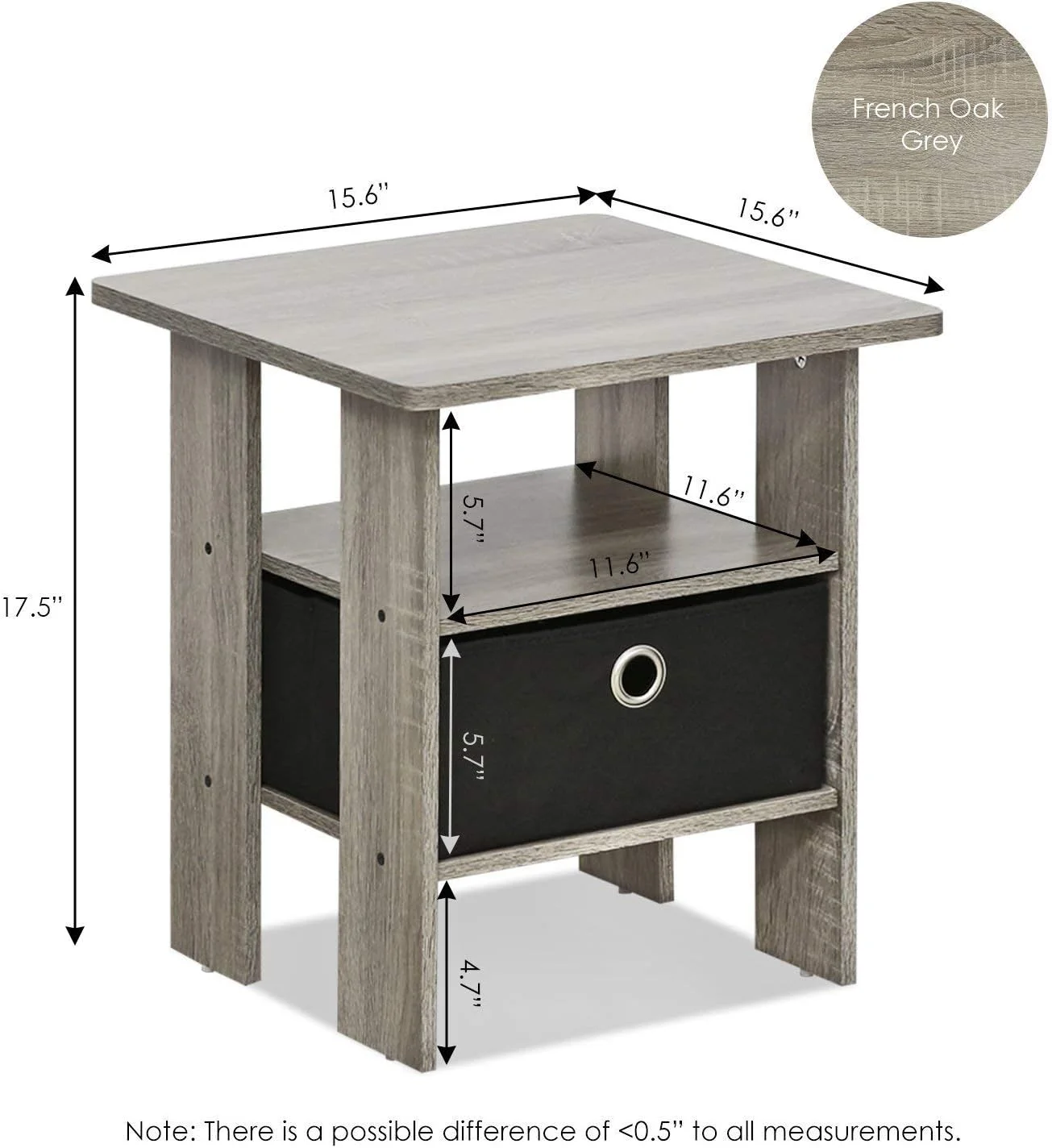 میز عسلی کوچک فورینو مدل 2-11157Gyw مناسب اتاق خواب، رنگ قهوه ای تیره، ست 2 عددی میز عسلی کوچک فورینو مدل 2-11157Gyw مناسب اتاق خواب، رنگ قهوه ای تیره، ست 2 عددی