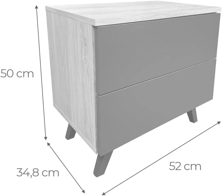 میز کنار تختی هومی نورا با طراحی نوردیک، دارای 2 کشو و پایه، طراحی کاربردی و شیک، بلوط اندرسن، 52 سانتی متر (عرض) x 50 سانتی متر (ارتفاع) x 34.8 سانتی متر (عمق) میز کنار تختی هومی نورا با طراحی نوردیک، دارای 2 کشو و پایه، طراحی کاربردی و شیک، بلوط اندرسن، 52 سانتی متر (عرض) x 50 سانتی متر (ارتفاع) x 34.8 سانتی متر (عمق)