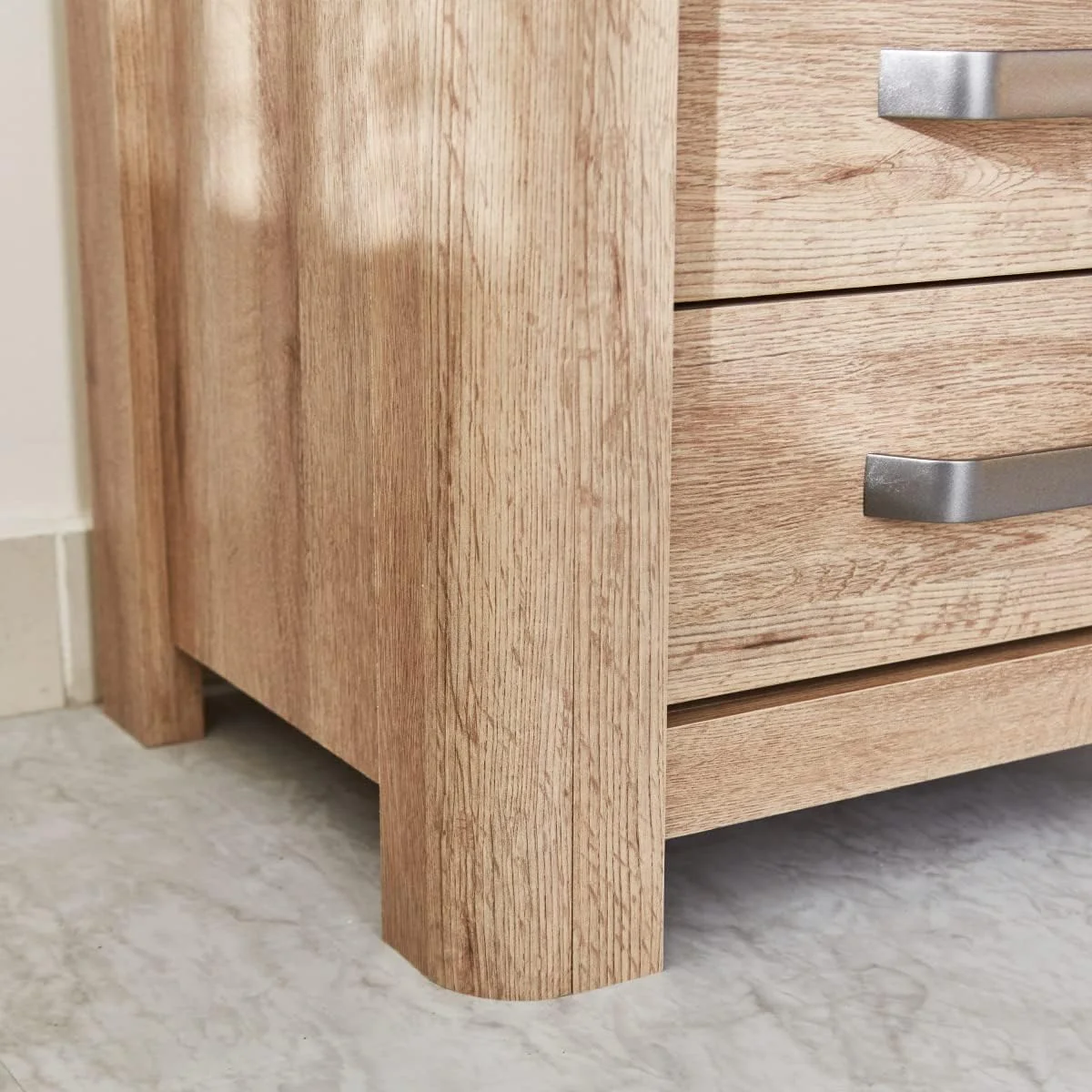 میز کنار تختی دو کشو هوم باکس مدل Olivos قهوه ای، ابعاد 39.8x49x55 سانتی متر میز کنار تختی دو کشو هوم باکس مدل Olivos قهوه ای، ابعاد 39.8x49x55 سانتی متر