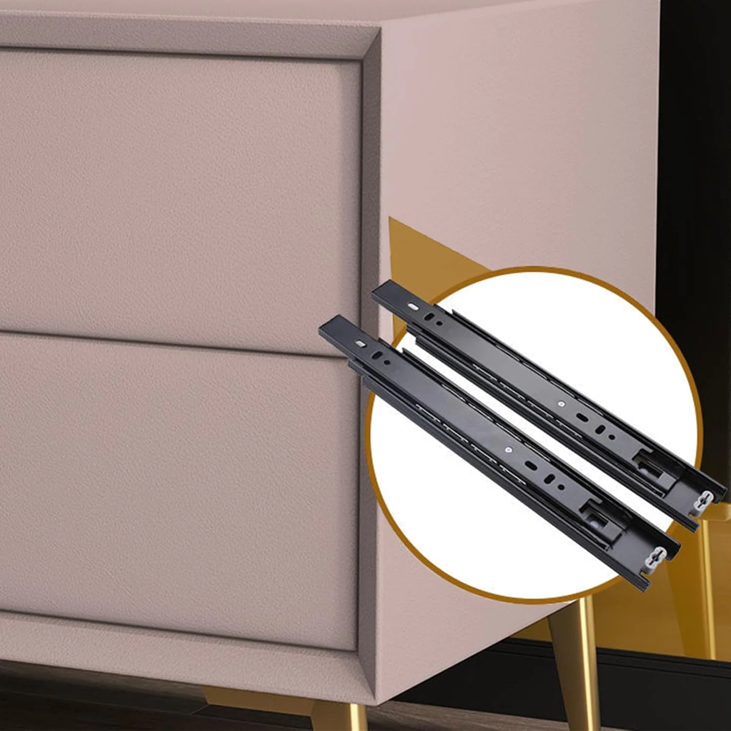 میز پاتختی چوبی KEPFITESE با روکش چرمی، میز کنار تختی مدرن اواسط قرن با 2 کشو، میز عسلی کوچک با قاب طلایی برای اتاق خواب، اتاق نشیمن (صورتی، 45x40x47 سانتی متر) میز پاتختی چوبی KEPFITESE با روکش چرمی، میز کنار تختی مدرن اواسط قرن با 2 کشو، میز عسلی کوچک با قاب طلایی برای اتاق خواب، اتاق نشیمن (صورتی، 45x40x47 سانتی متر)